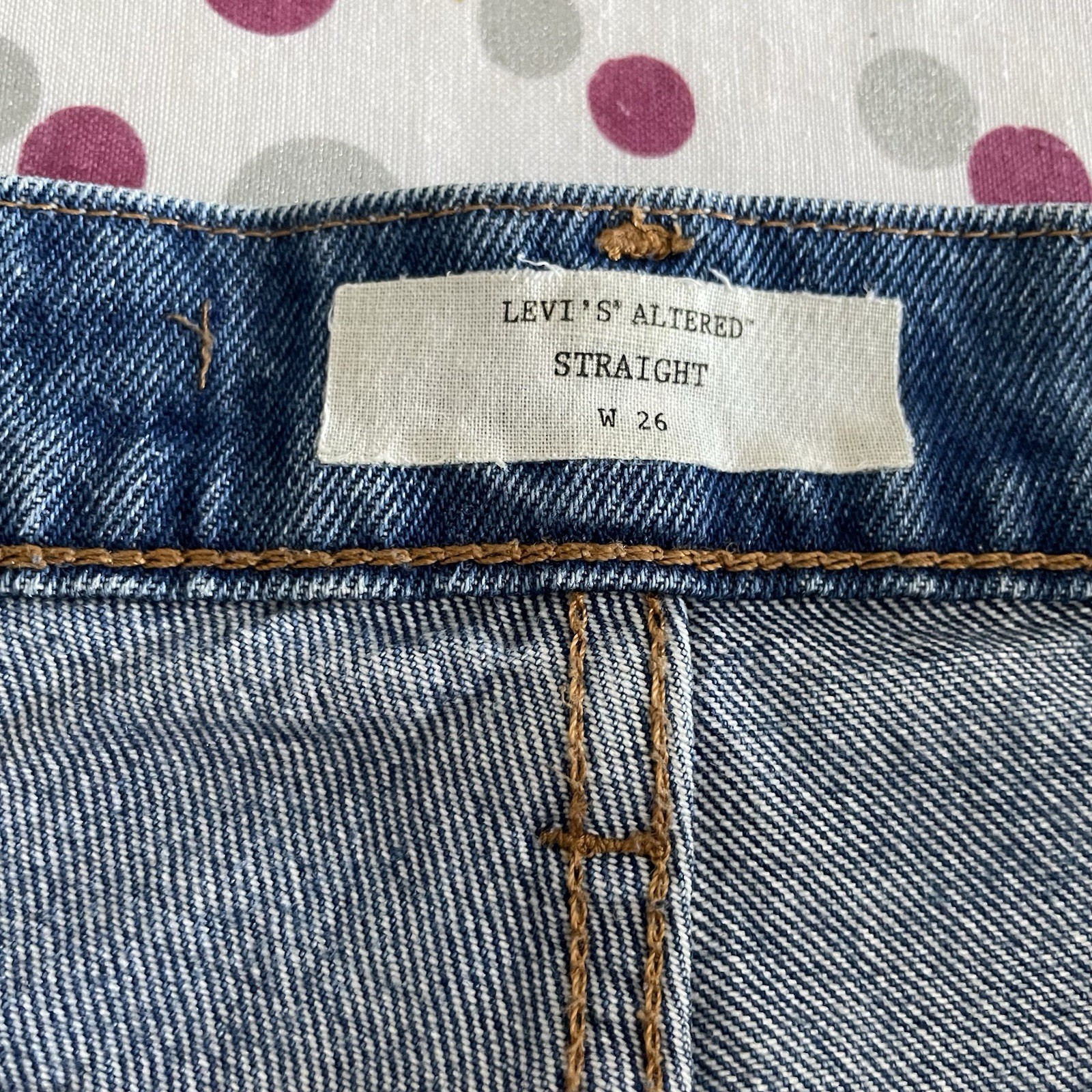 Levi’s Women’s Reworked Altered Jeans W26 L26 Cropped Blue Cotton See Pictures