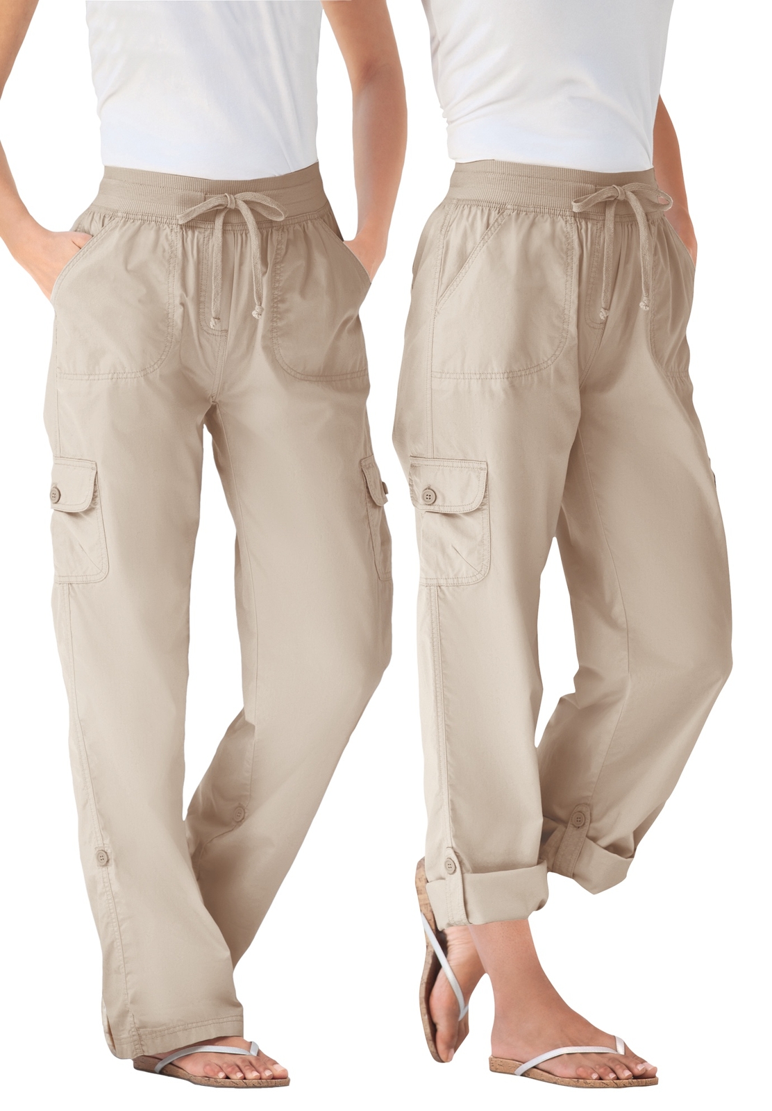Woman Within Women’s Plus Size Petite Convertible Length Cargo Pant