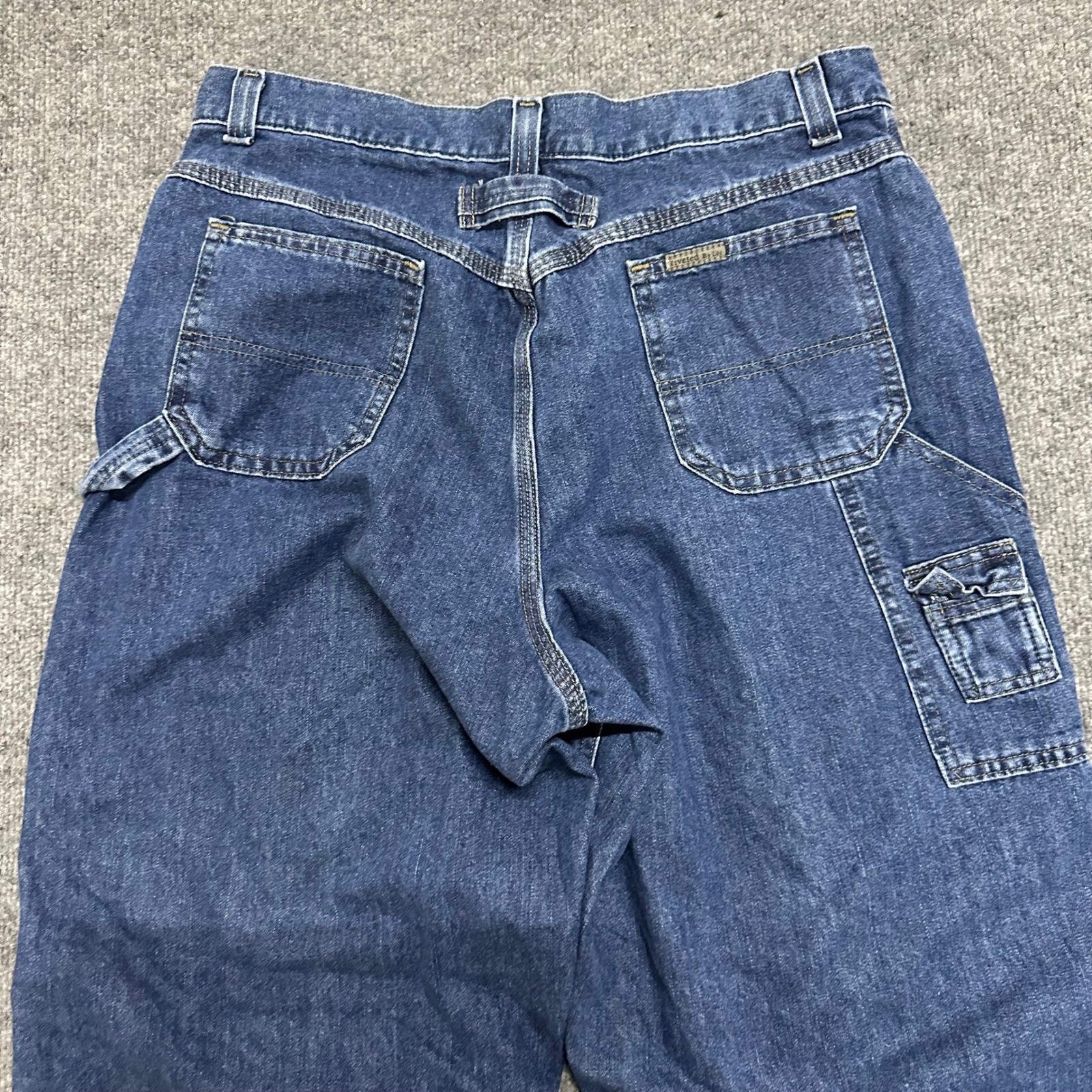 Riders by Lee Carpenter Jeans Womens Size 16M Blue Relaxed Straight Leg Utility