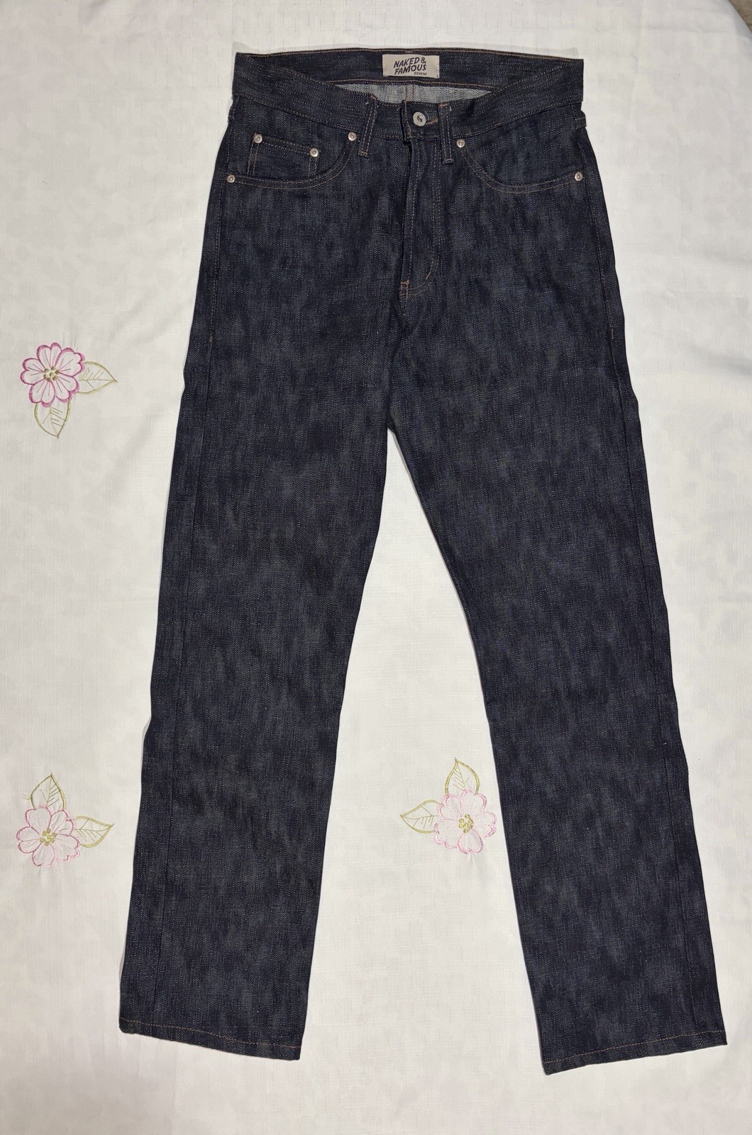 Naked & Famous True Guy Selvedge Jeans 32×32 Prototype Denim Green ID