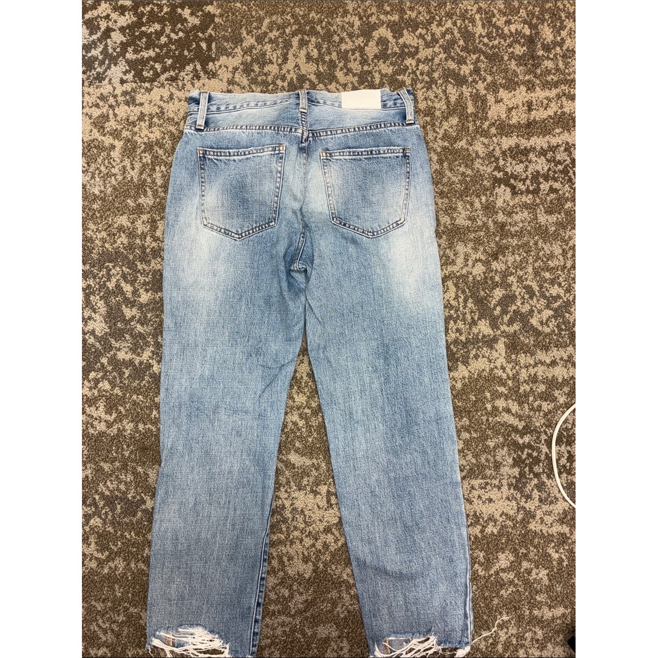 pistola Light Blue Distressed Straight-Leg Jeans