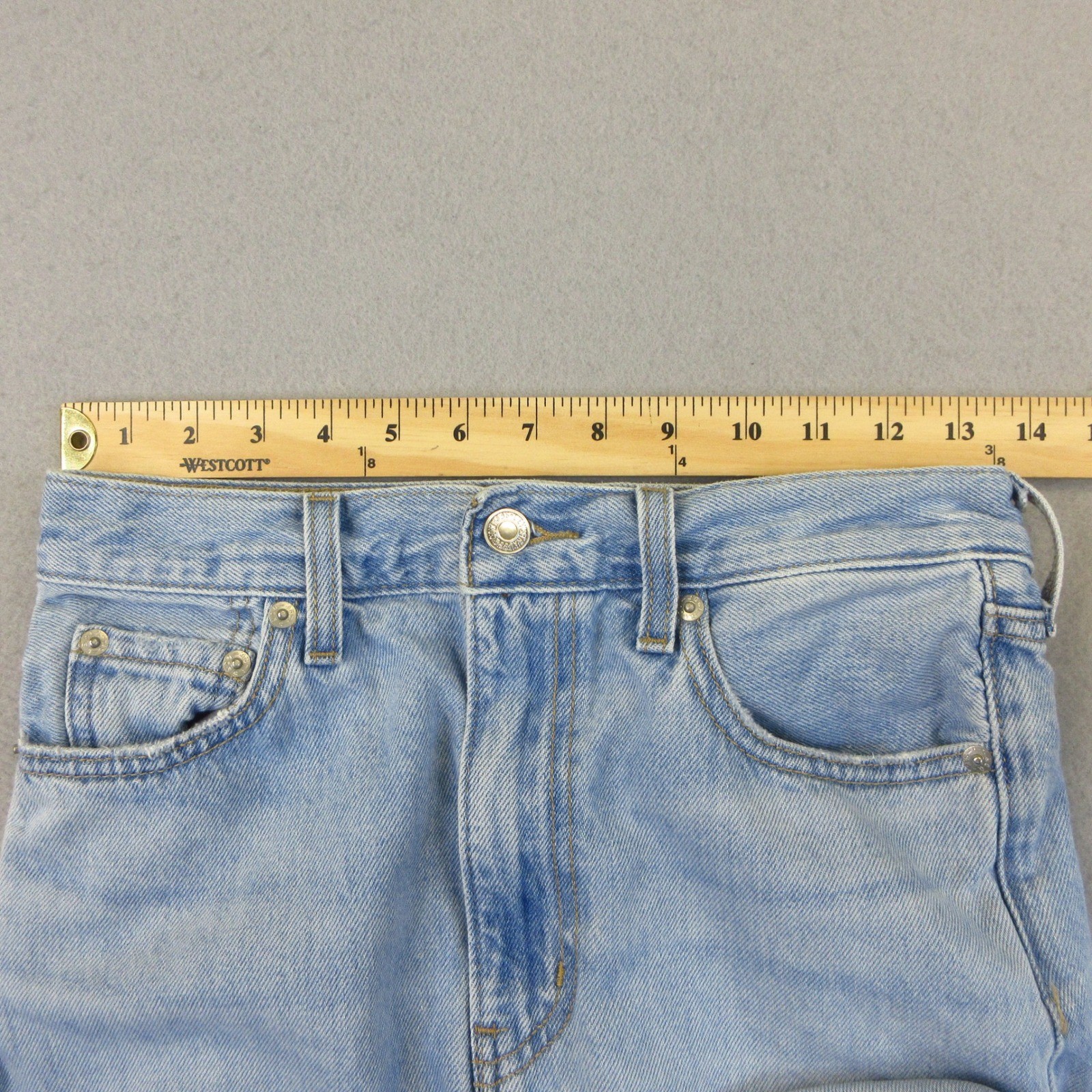 Levi’s Premium High Loose Jeans Women 26 Light Blue Wide Leg Cotton Hemp Blend