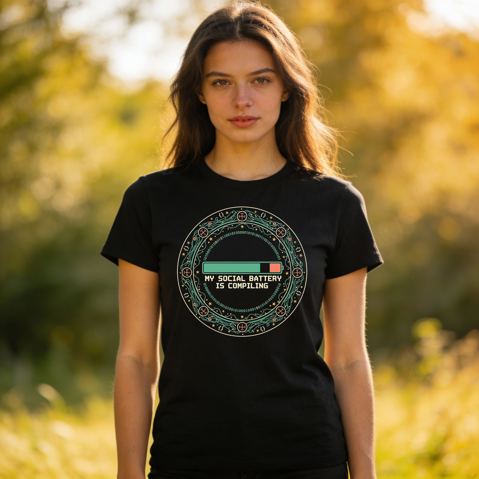 Programmer Introvert Social Recharge Coding Humor Unisex T-Shirt