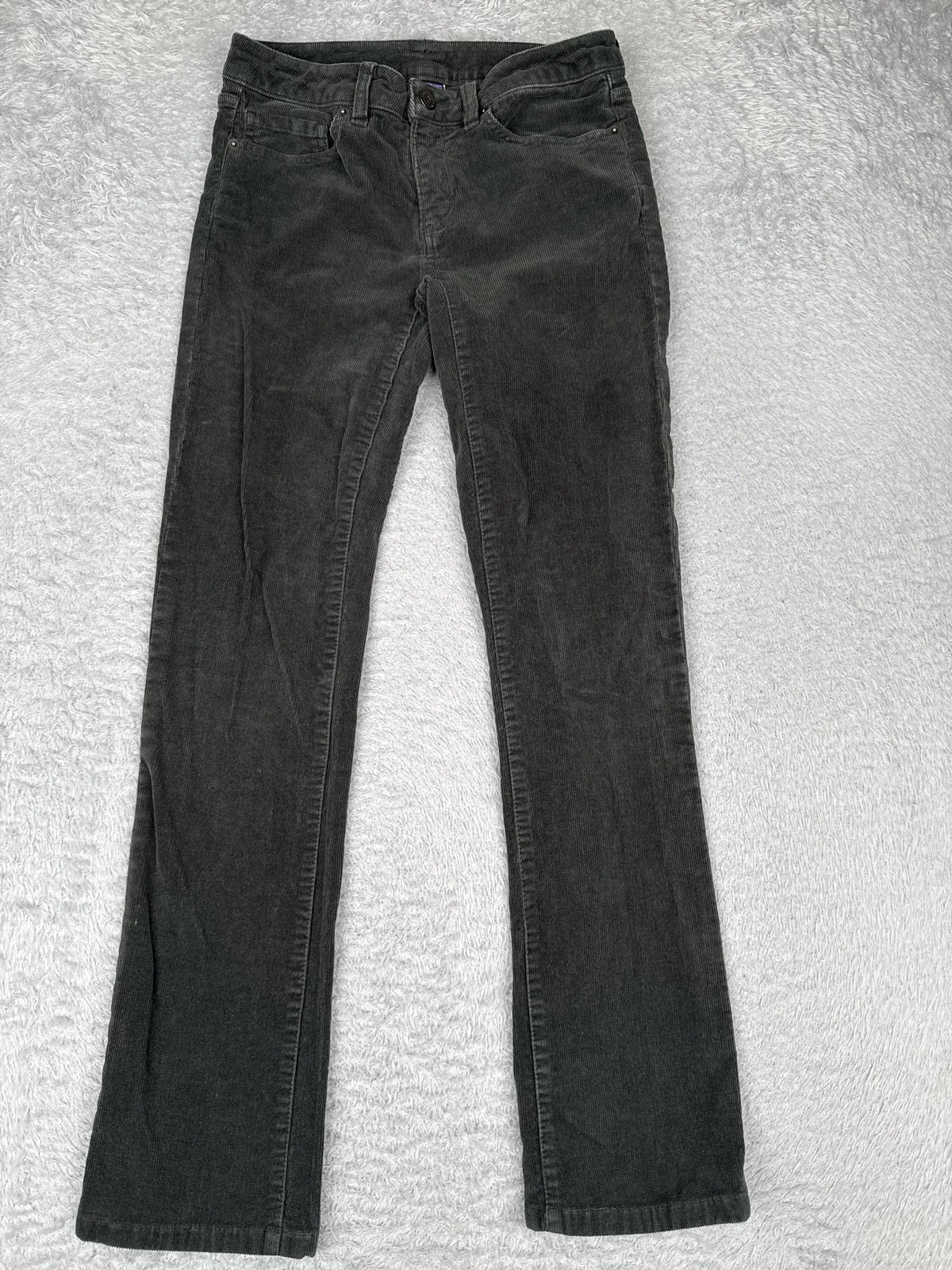 Patagonia Pants Womens 25 Gray Corduroy Straight Leg Organic Cotton
