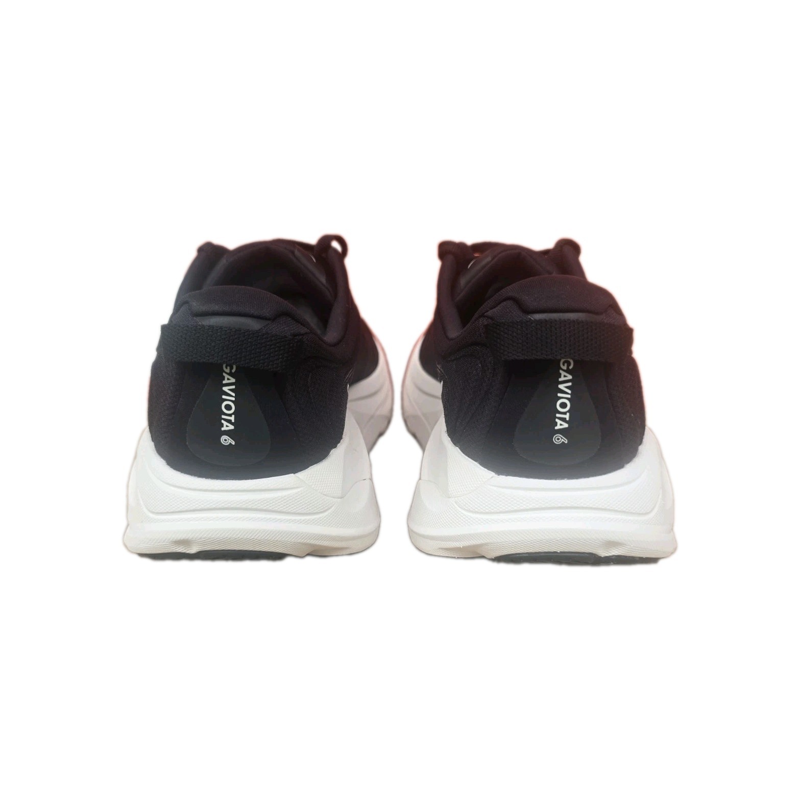 HOKA Gaviota 6 Men’s Running Sneaker Black/White Lace-Up Low Top Size 9D
