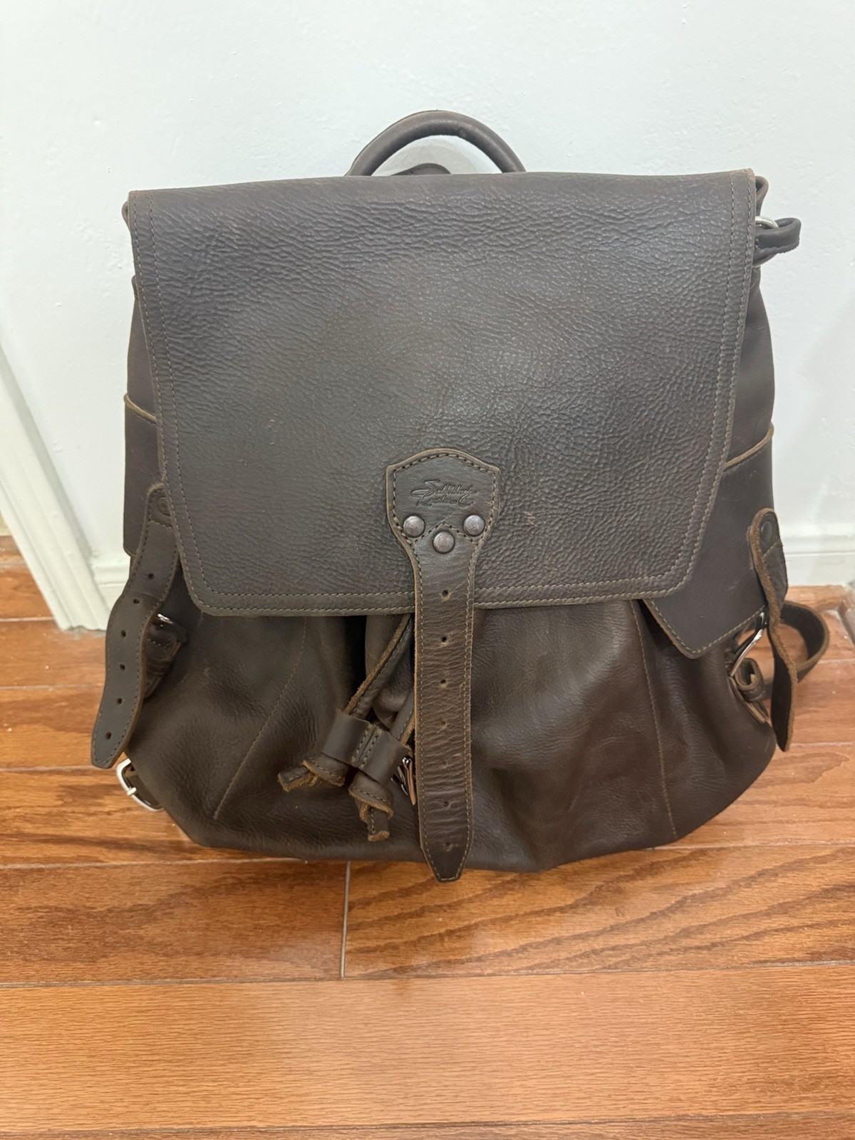 NWOT**** Saddleback Leather Co. 16″ Drawstring Backpack Dark Coffee Brown