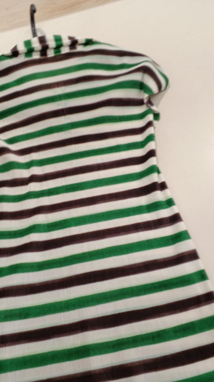 Pleats Please PP11-FK342 Border Stripes Cotton Top, Women’s T-Shirt