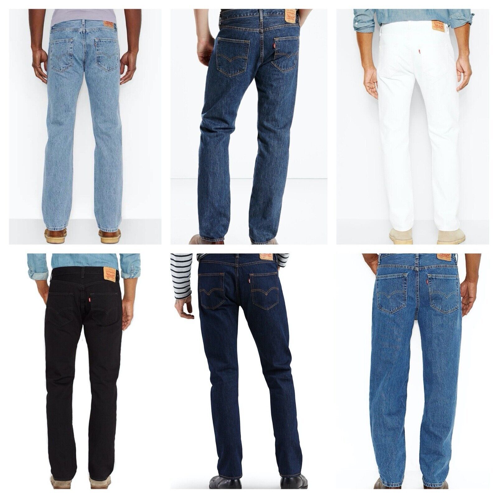 Levis 501 Original Fit Mens Jeans Straight Leg Levi’s Button Fly 100% Cotton New