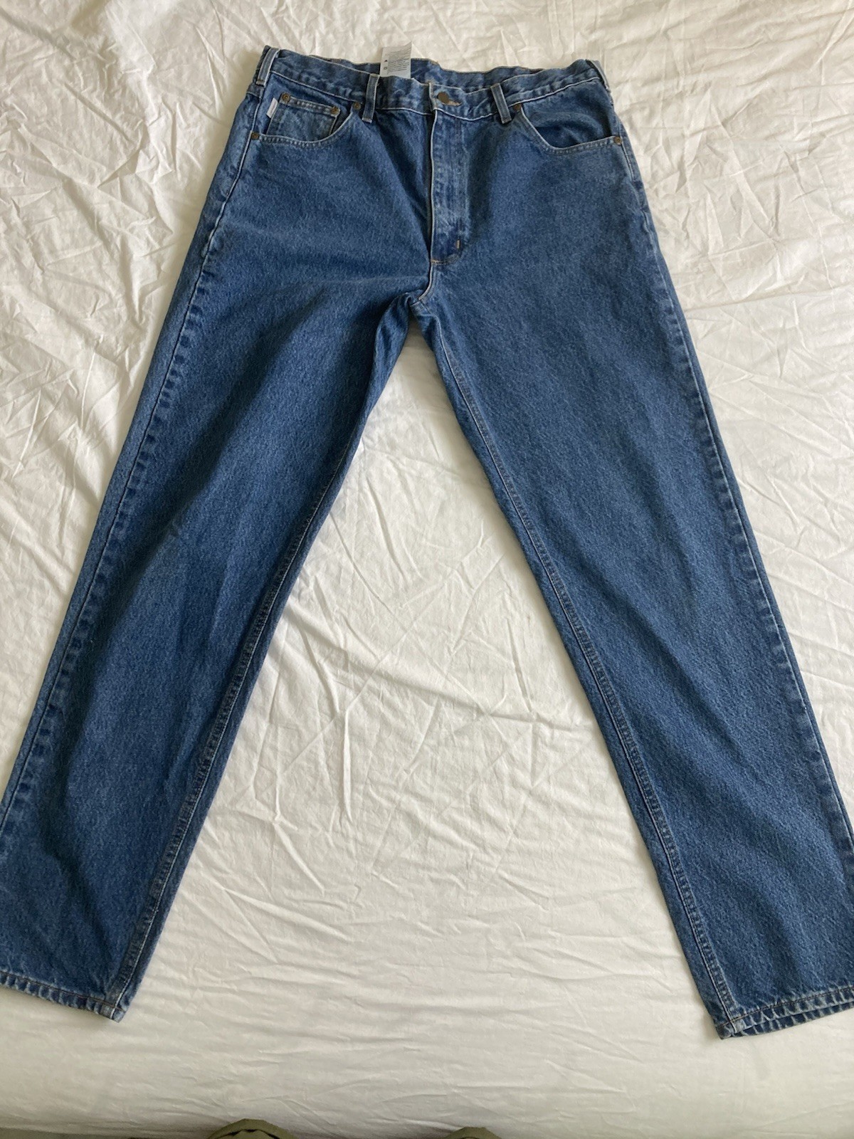 Carhartt Made in USA Men’s Jeans Straight Fit Medium Wash 38×34