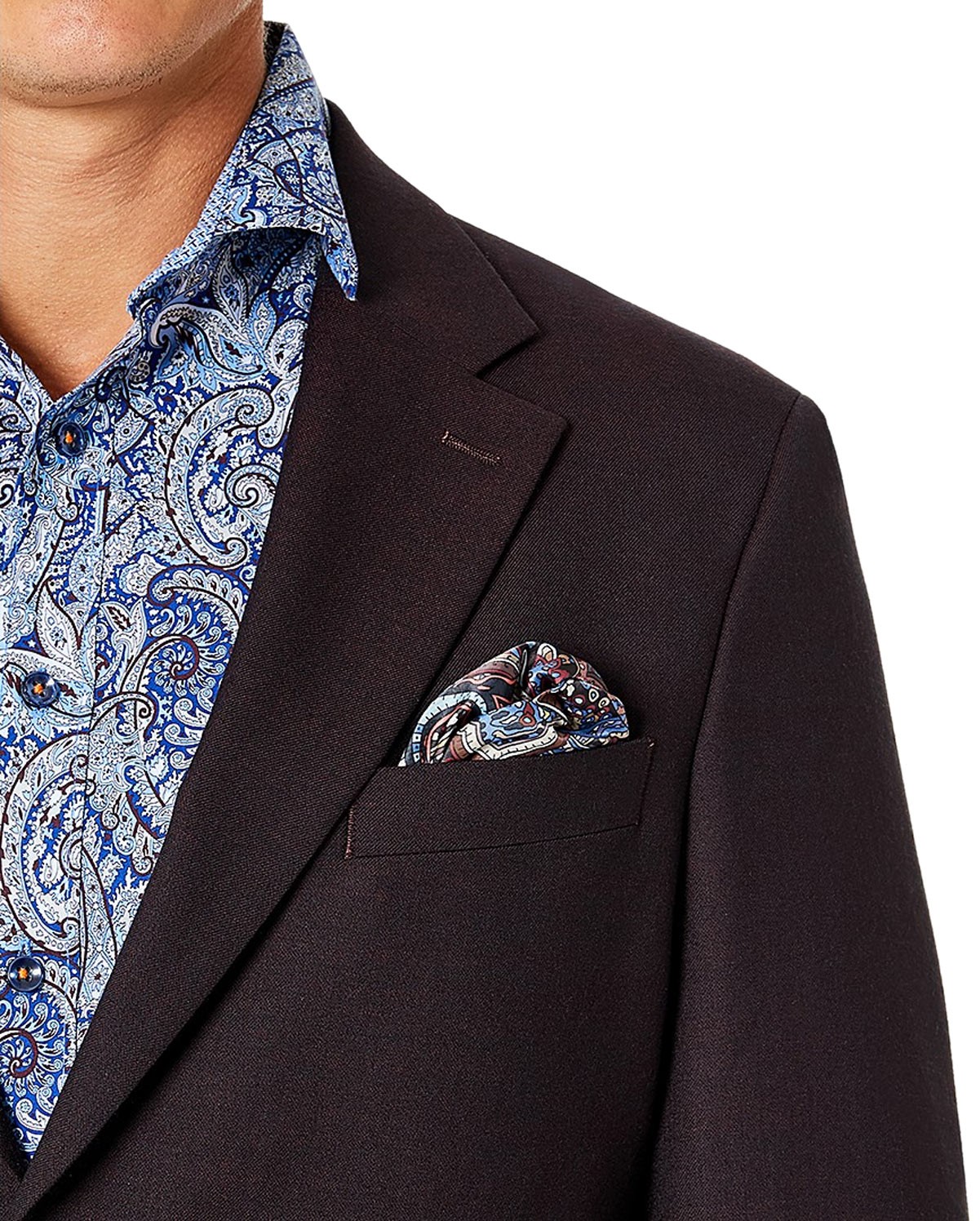 Tallia Mens Slim Fit Wool Suit Jacket 38 Short Wine Sport Coat – NWT $425
