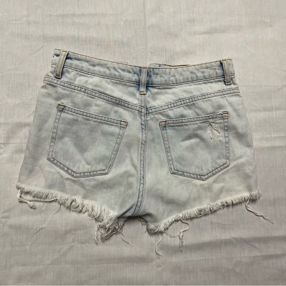 Distressed Denim Shorts
