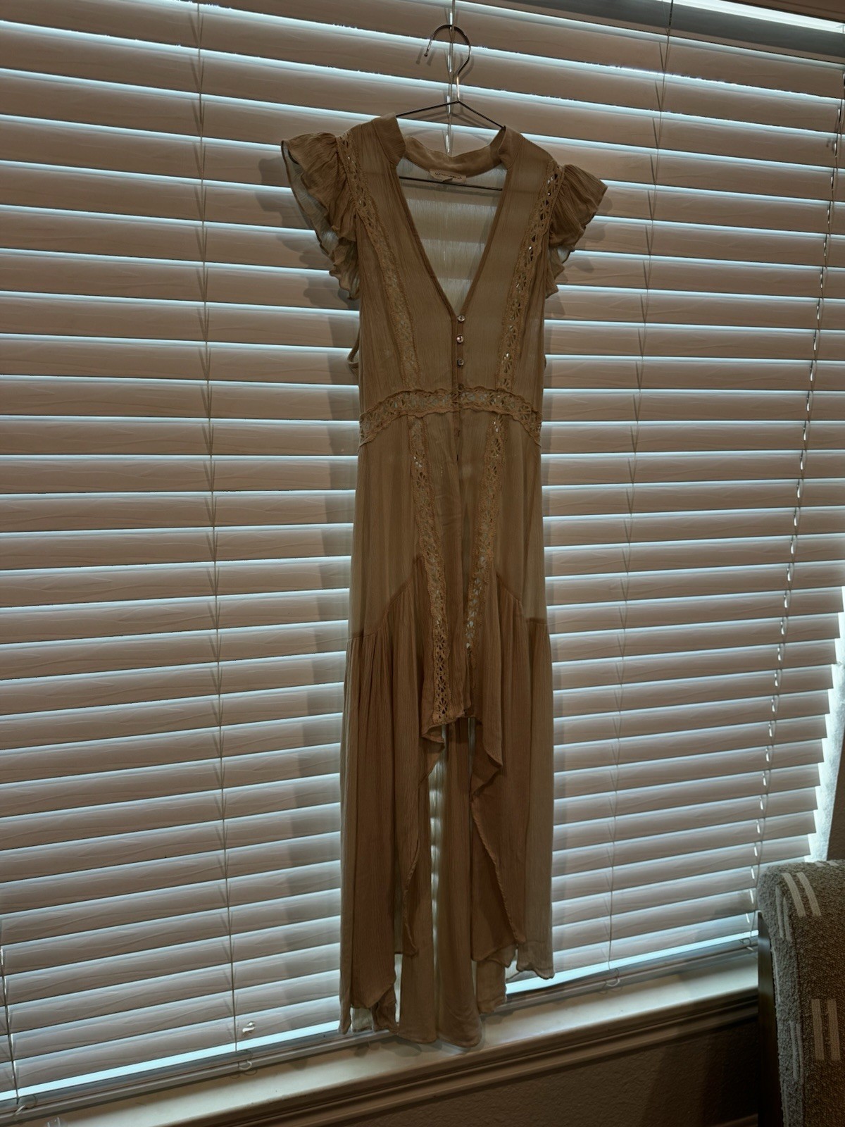 Womens Coverup Maxi Top Dress Layer S Crochet Sheer Bohemian Hippie Festival