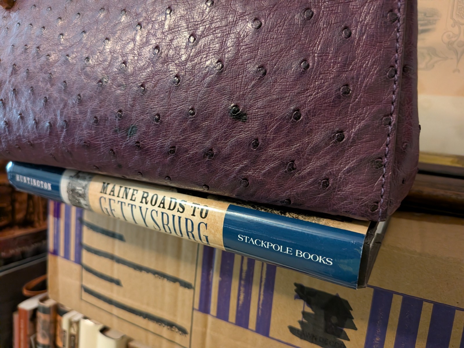 GORGEOUS! Mauro Governa for Suarez New York PURPLE OSTRICH TOTE