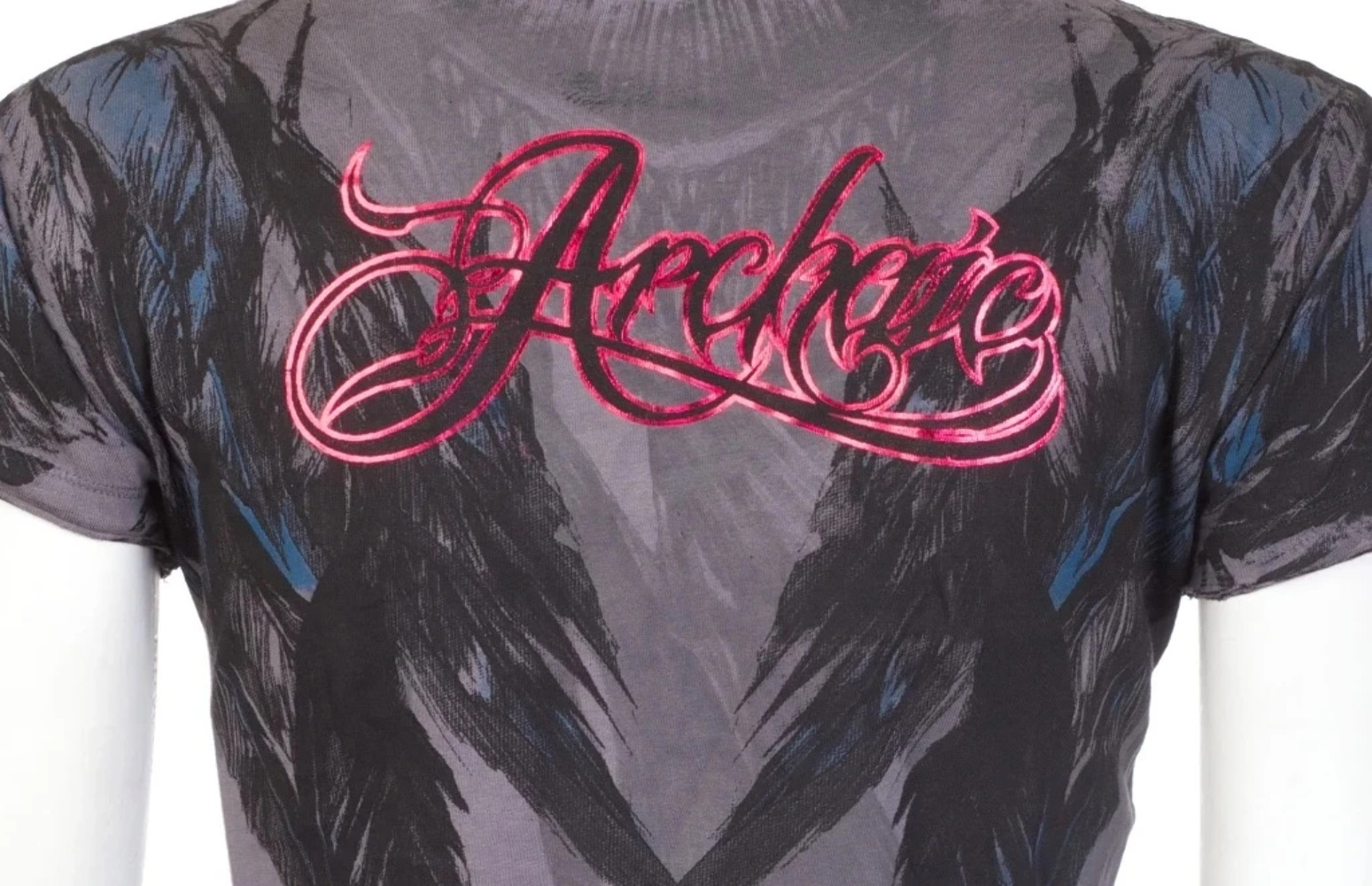 Archaic Affliction Women’s T-Shirt Short Sleeve SECOND LOVE Tattoo Wings Biker