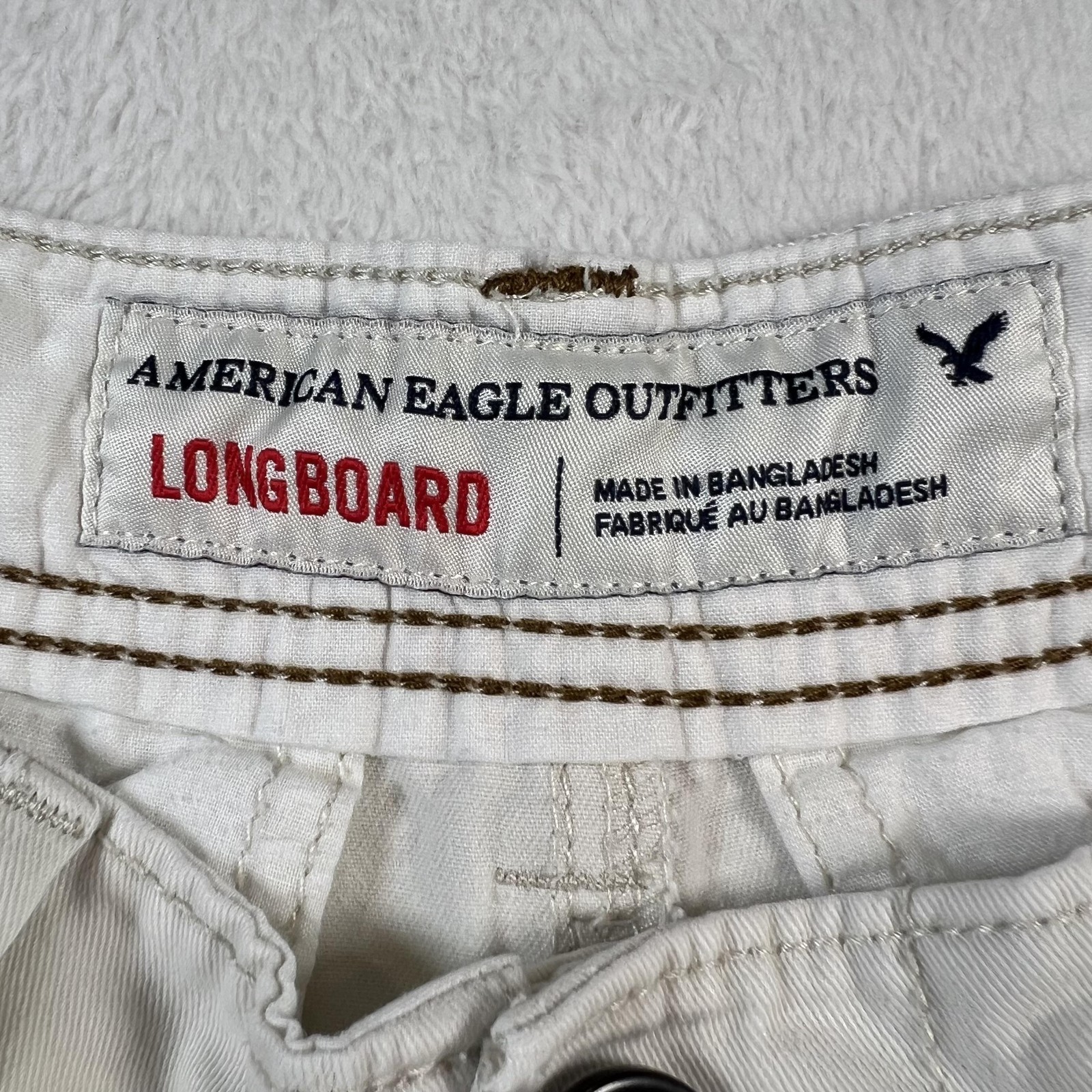 American Eagle Outfitters Longboard Shorts Mens 28 Beige 11 In Inseam Chino