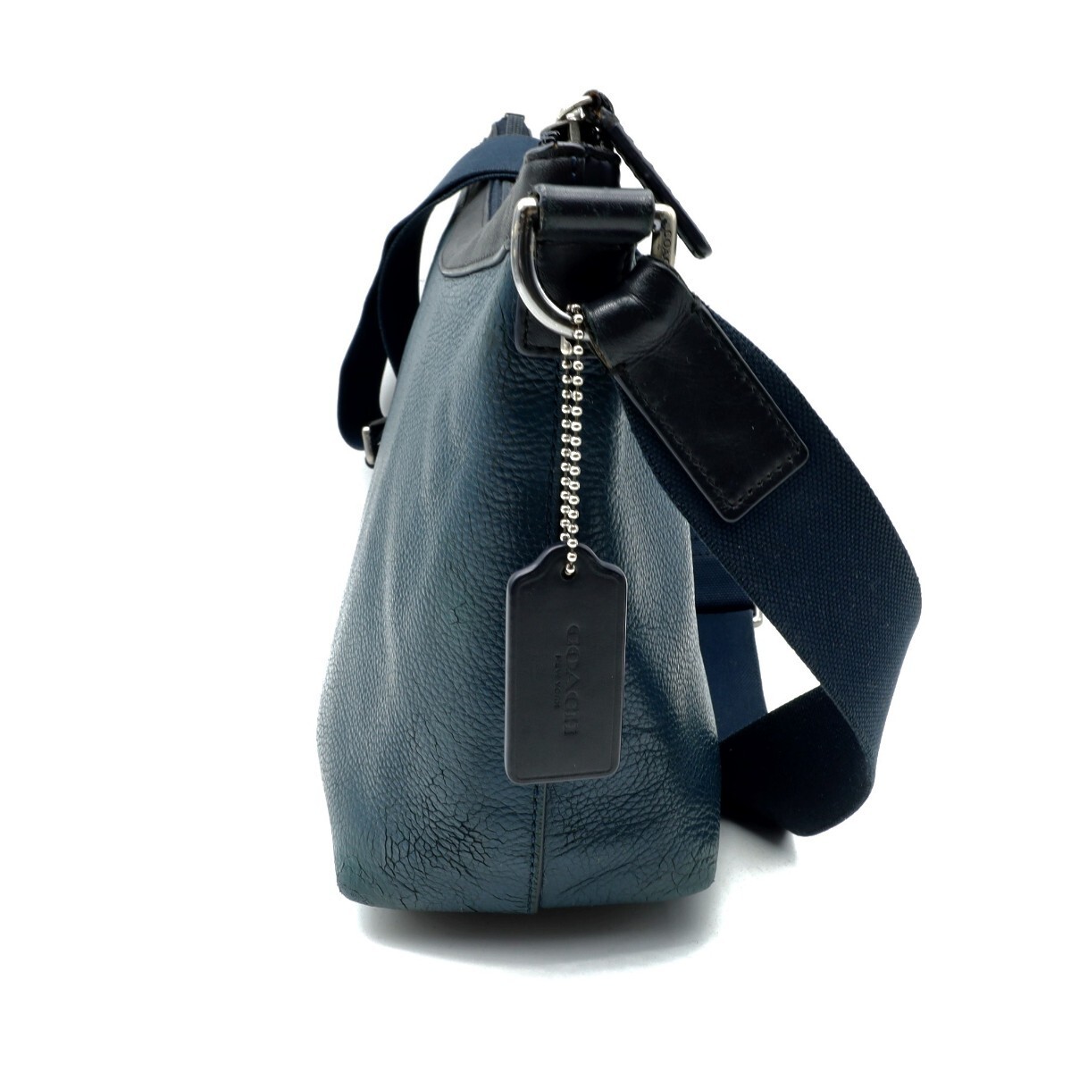 COACH Men s Shoulder Bag Camden Leather Transit Crossbody F71431 Navy