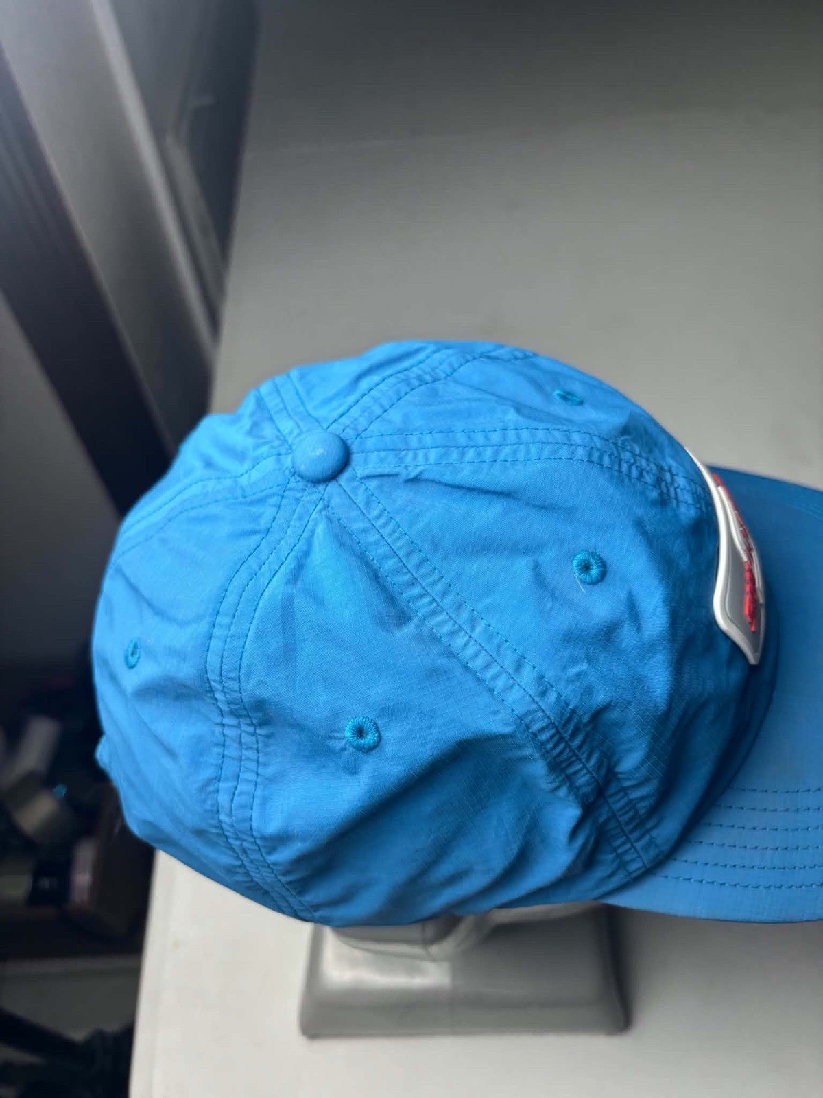 Supreme nylon 6 panel strap Back with reflective rubber patch,