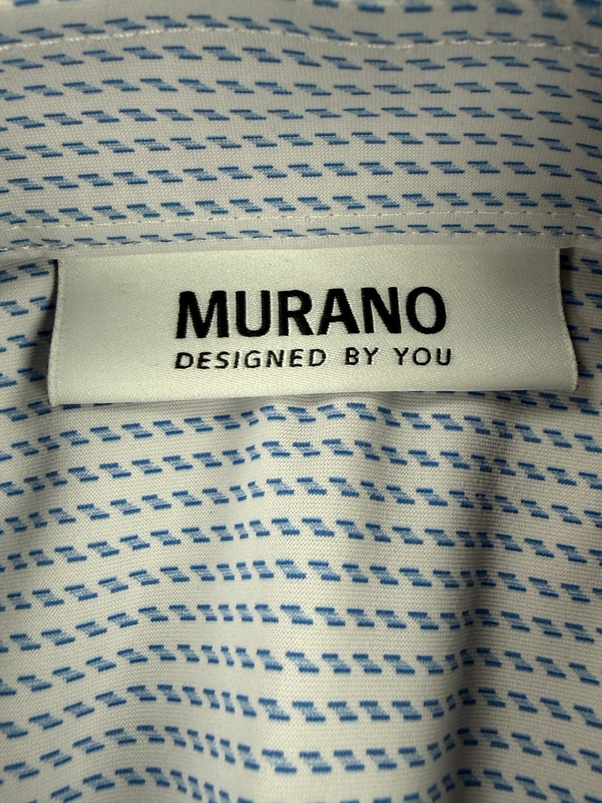 Murano Shirt Men’s L Blue Check Slim Fit Perf Stretch Long Sleeve GOAT monogram