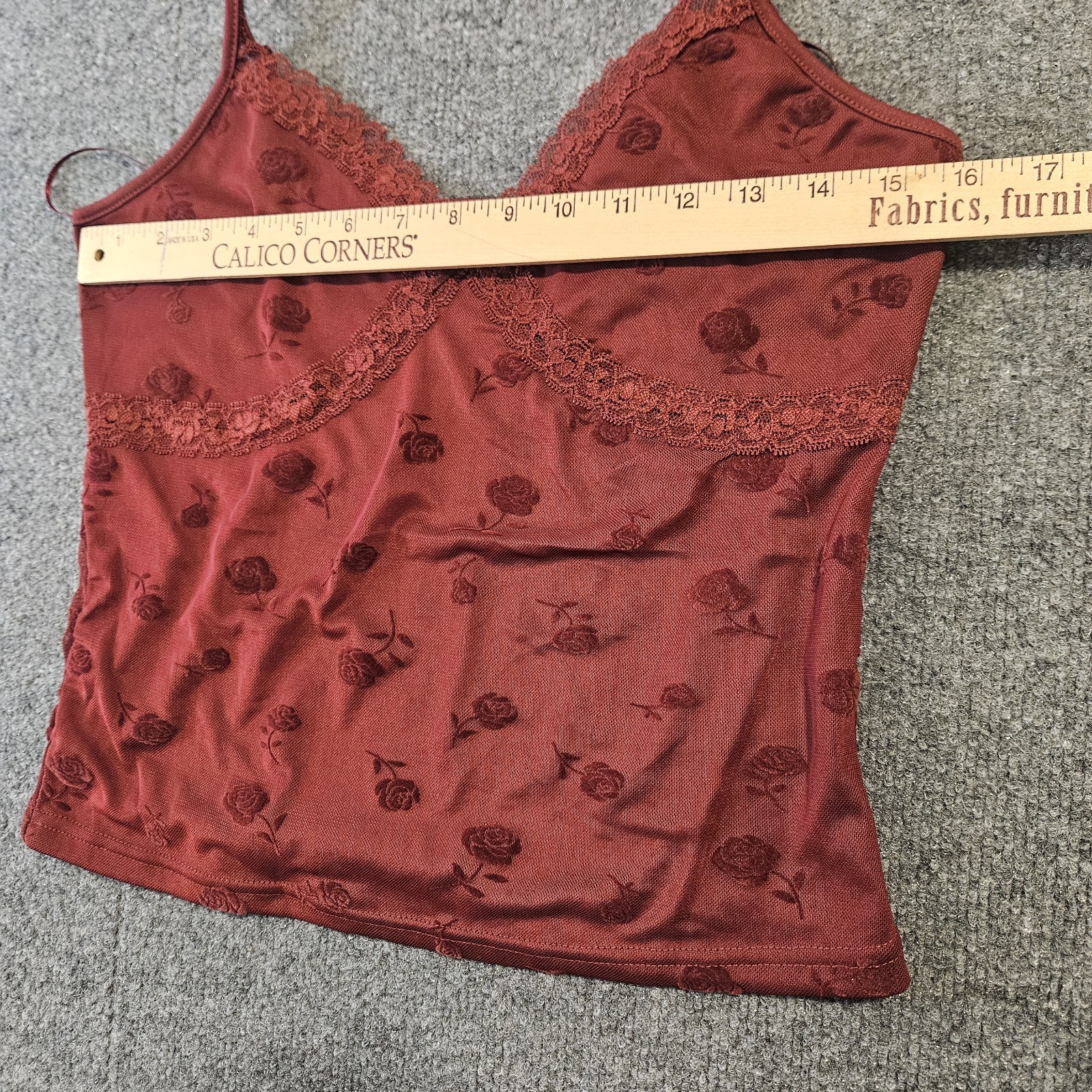 Hesperus Women’s Y2k Style Babydoll Tank Top Lace Whimsigoth Sheer Size Large