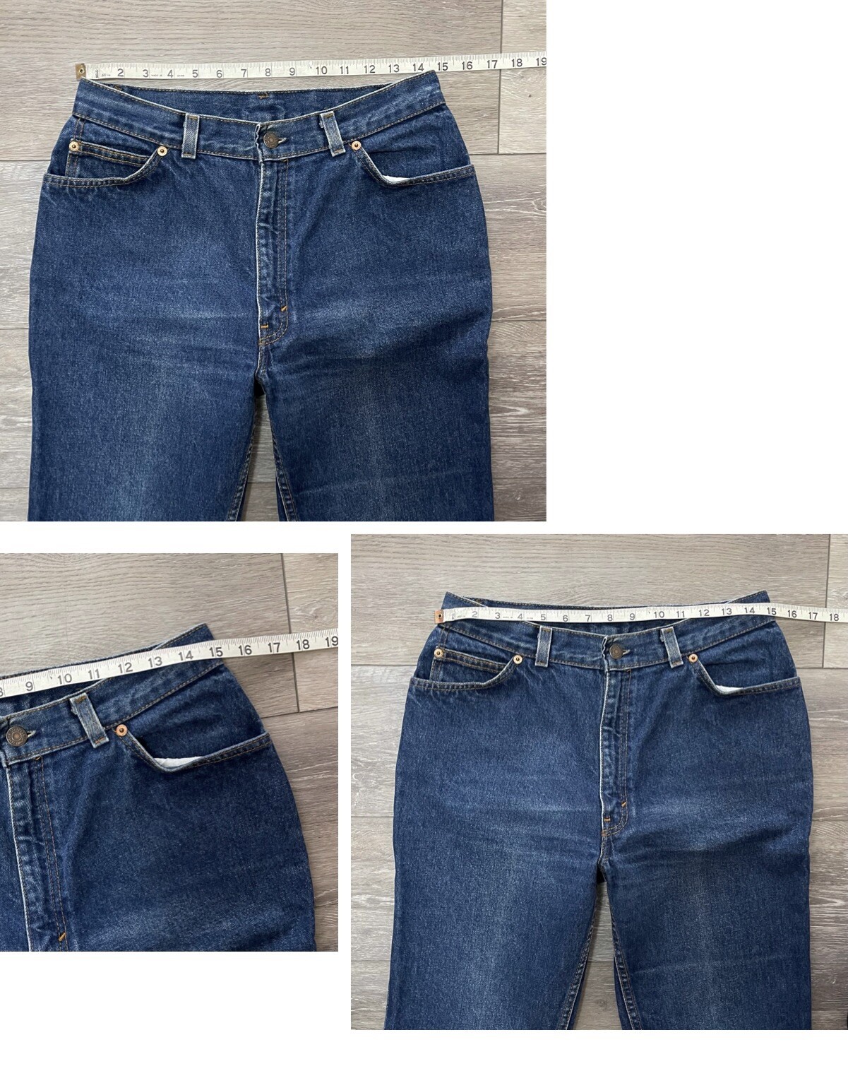 Vtg USA Levi’s White Tab 187354-0268 High Rise Straight Raw Hem Jean 30Wx29L