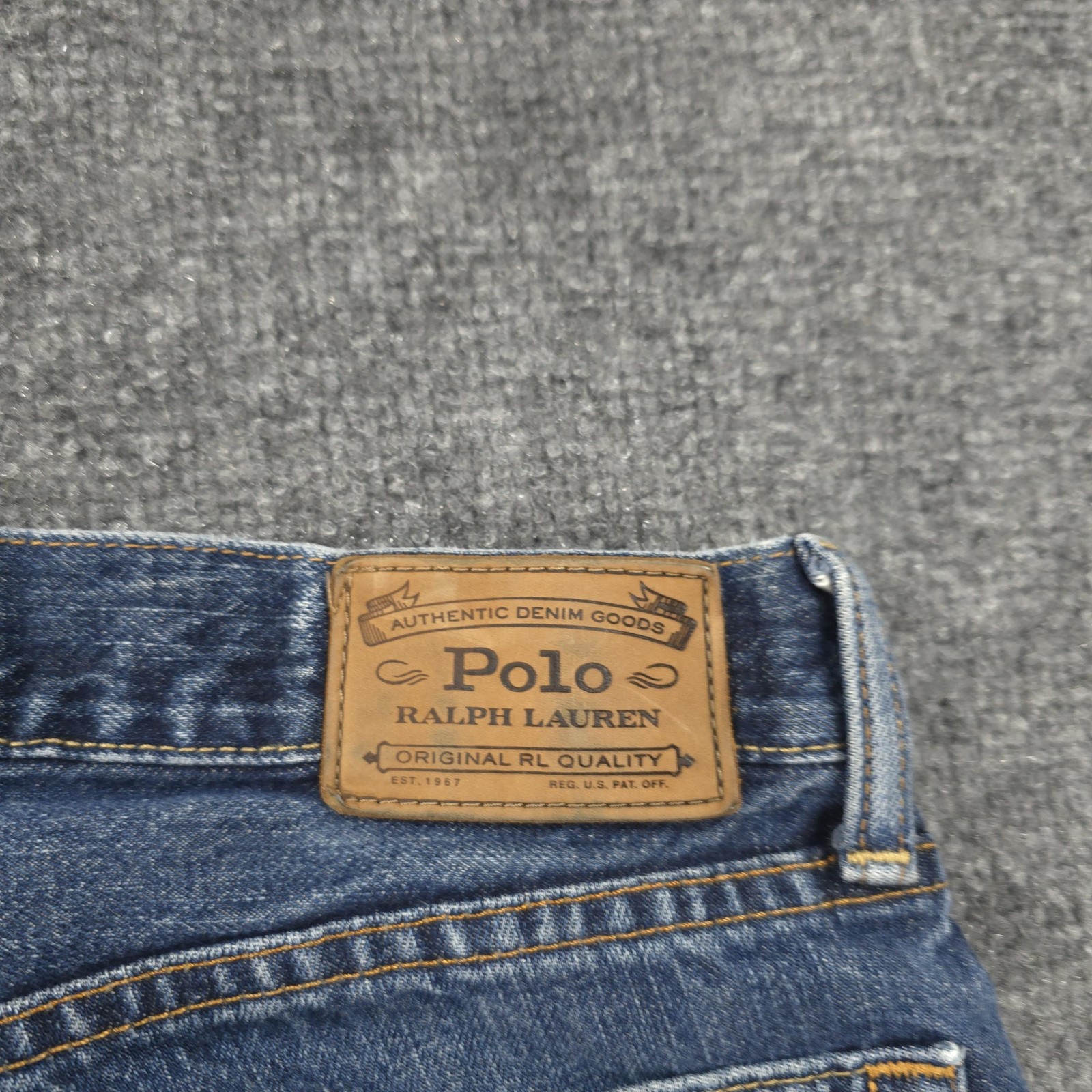 Polo Ralph Lauren Jeans Mens 34×32 Blue Varick Slim Straight Denim Casual Prep