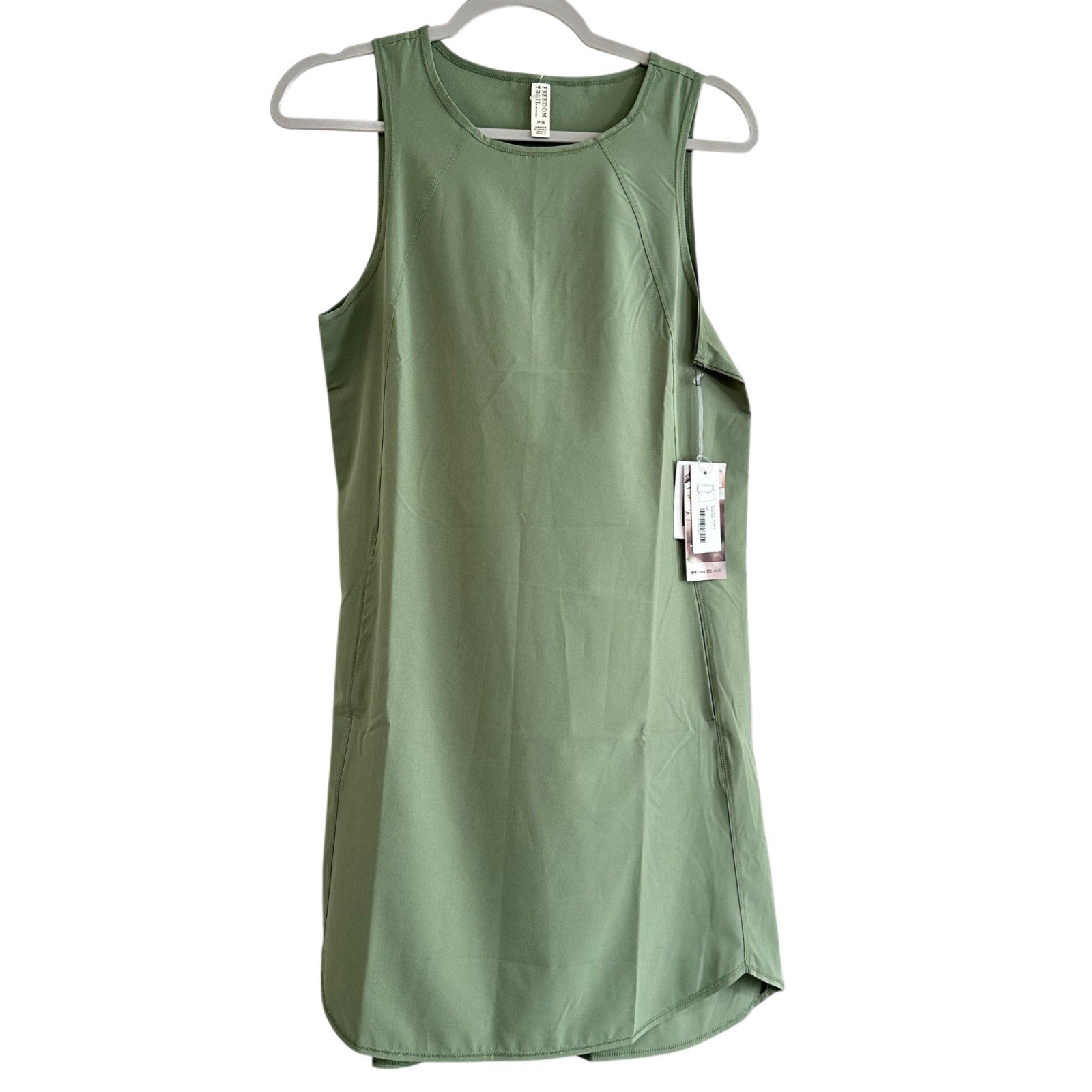 Freedom Trail by Kyodan Sage Green Athletic Dress Sleeveless Pockets Lightweight