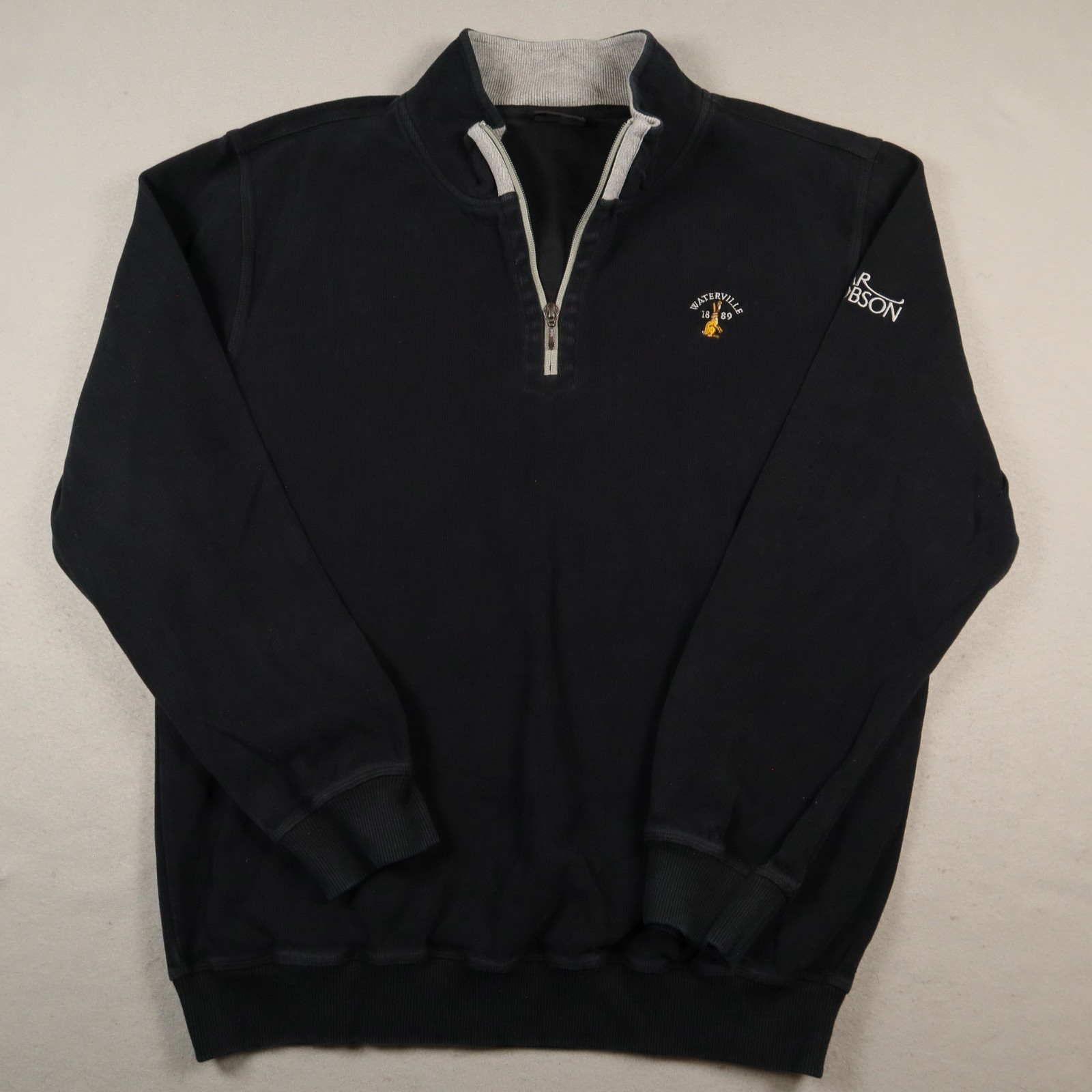 Oscar Jacobson Budd Half Zip Pullover Men’s 2XL Waterville Golf 1/4 Black