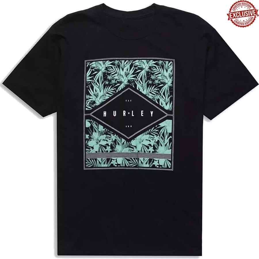 Hurley Men’s Transition Hawaiian Floral Graphic Tee Shirt Gift Full Size S-4XL
