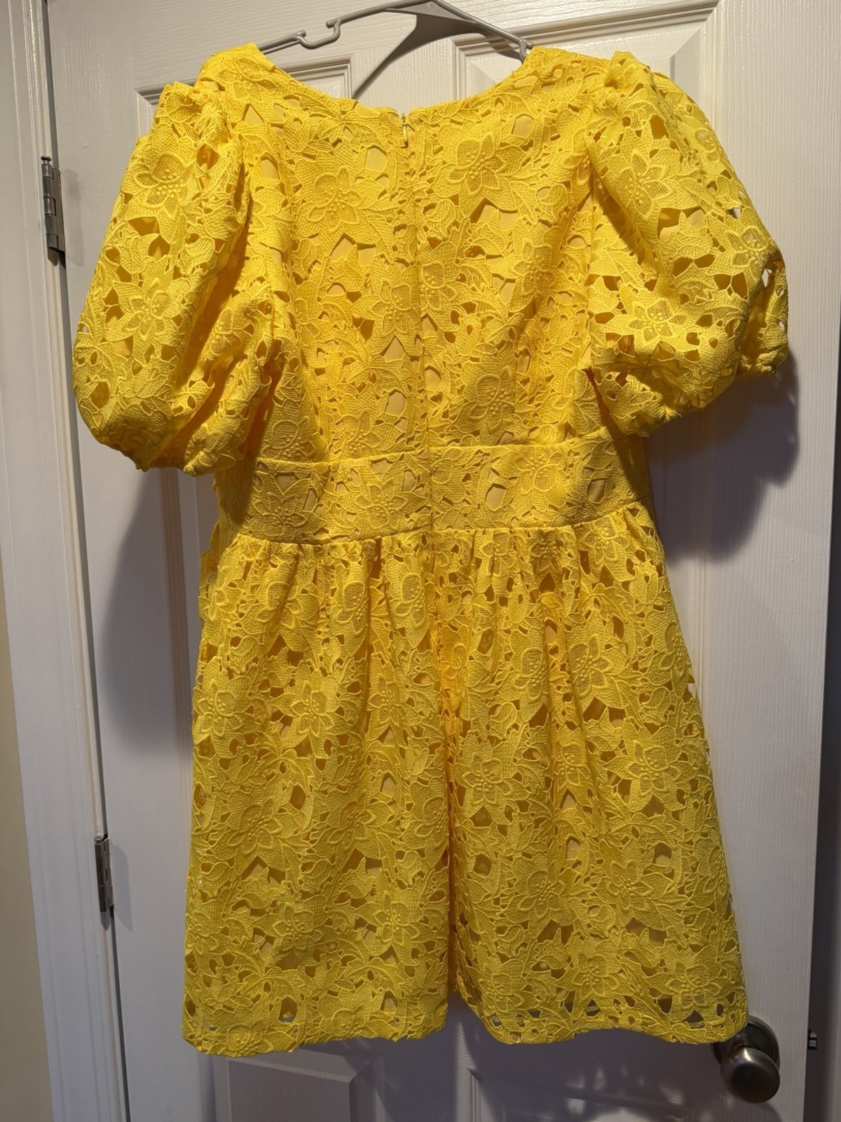 Prabal Gurung for JCPenney Yellow Floral Lace V-Neck Fit & Flare Dress 14W