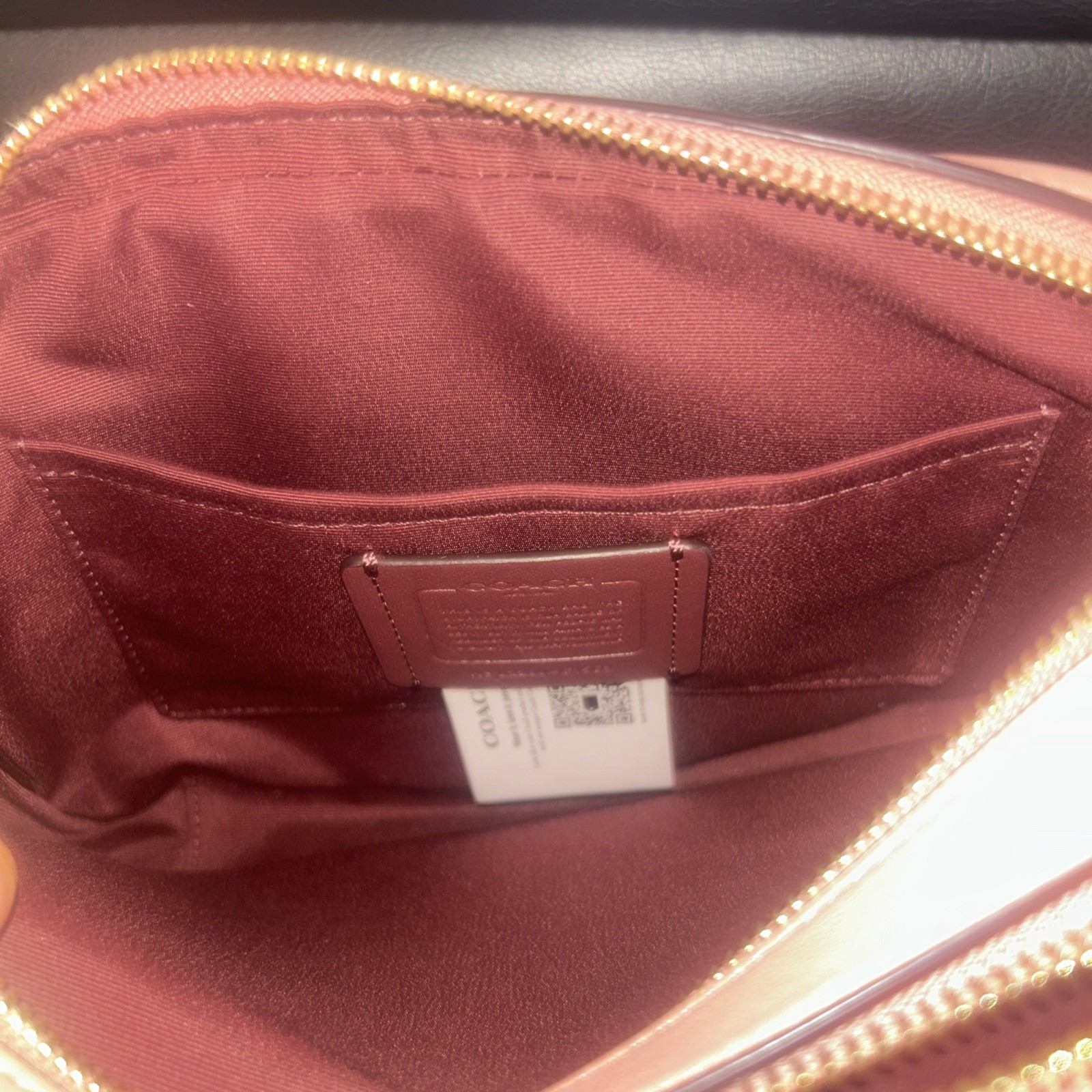 Coach Jes Crossbody Linear Quilting Leather Pink New Reg $428 Authentic