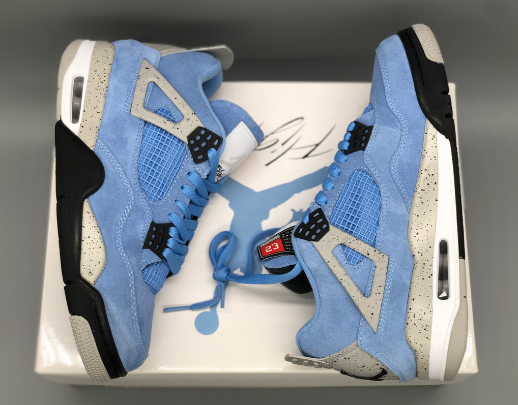 Jordan 4 Retro “University Blue” Men’s Mid Top Basketball Shoes