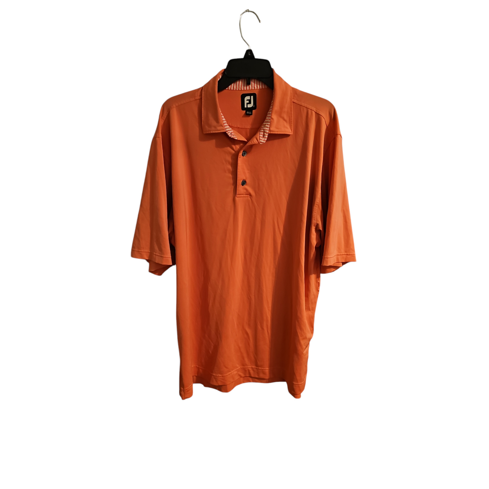 Footjoy coral pink performance golf polo shirt sz large MT98