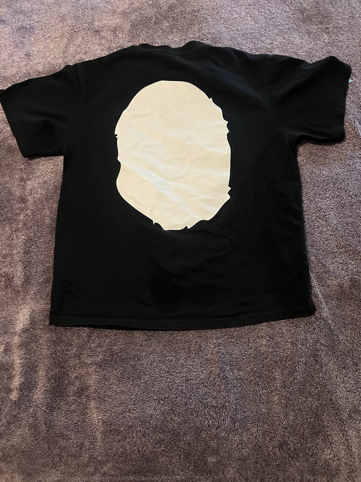 A Bathing Ape BAPE Big Ape Head Short Sleeve Crew Neck T-Shirt Black (Size M)