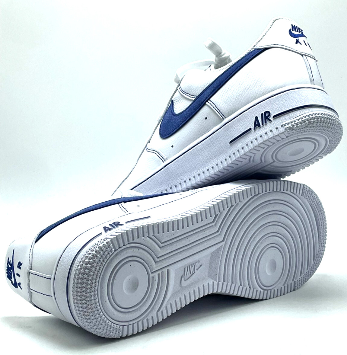 *NEW* MEN Nike Air Force 1 ’07 LV8 White / Deep Royal Blue (HQ2037 100) 👍