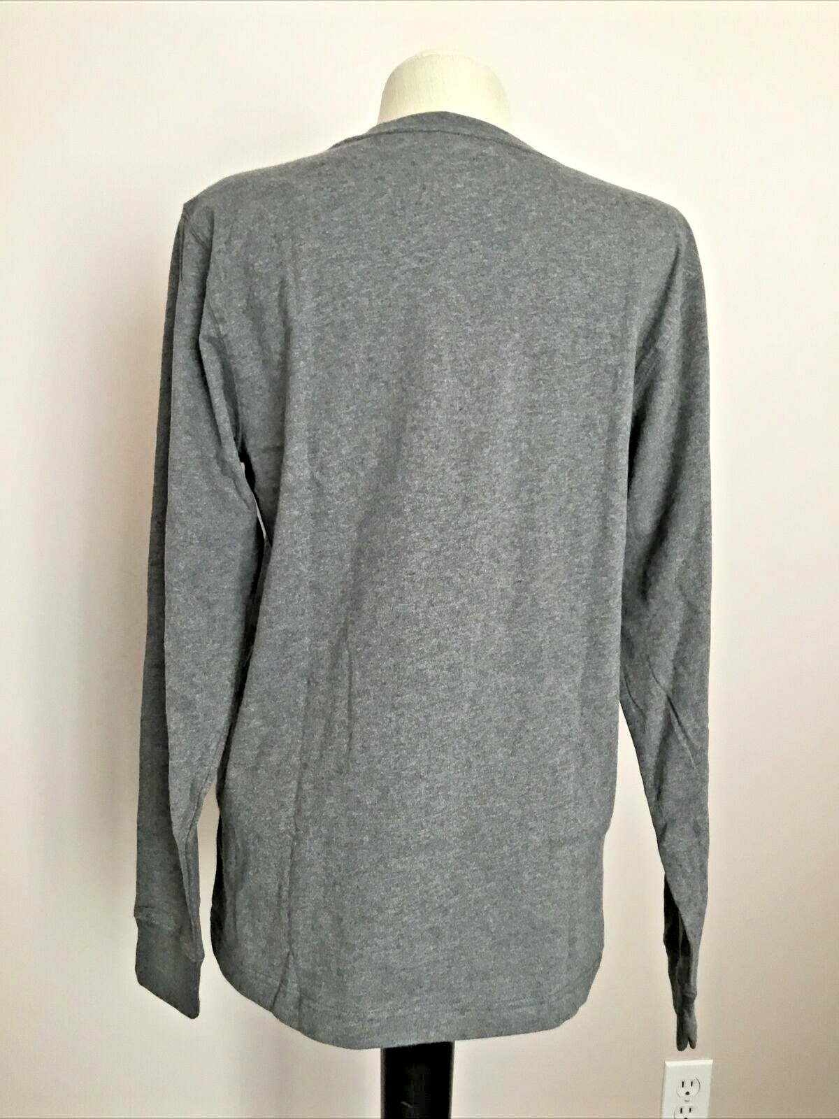 GEORGE SUPER SOFT GRAY LONG SLEEVE CREW NECK TEE SHIRT Sz S
