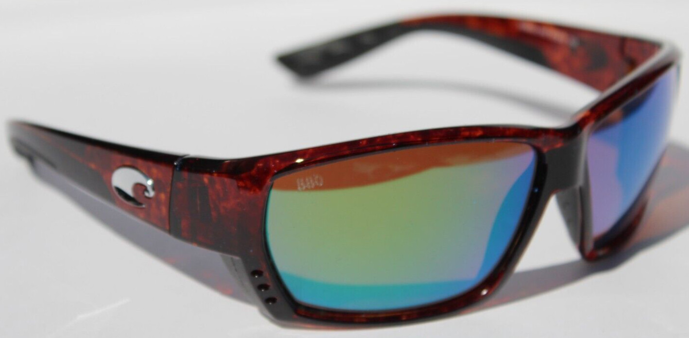 COSTA DEL MAR Tuna Alley POLARIZED Sunglasses Tortoise/Green Mirror 580G NEW
