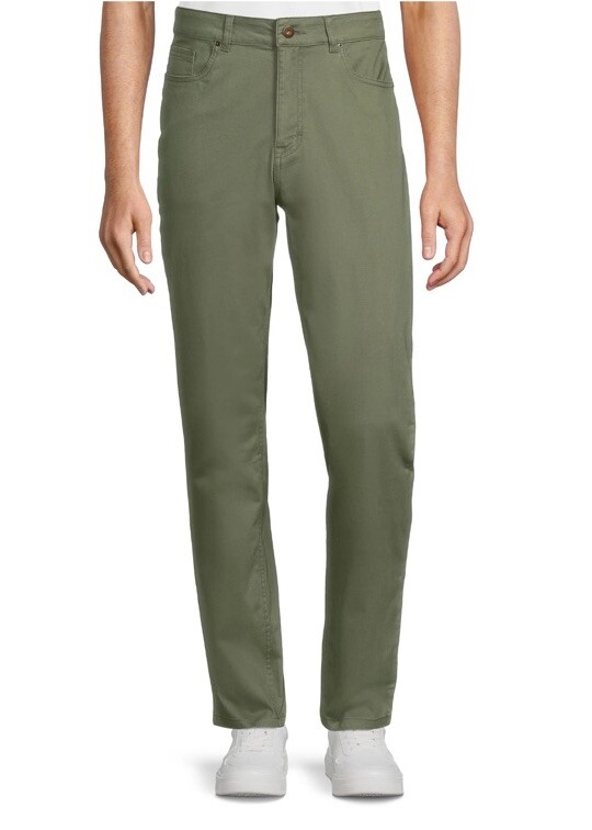 NWT George Men’s Premium 5-Pocket Pants Green Artichoke Size 44×30