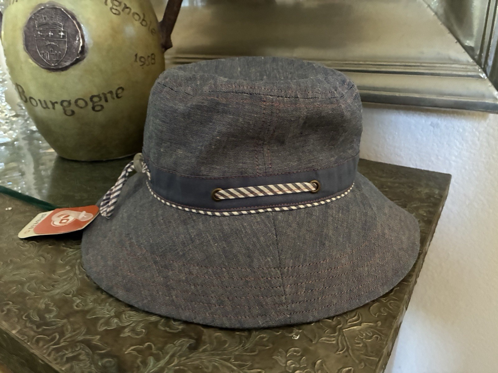 Pistil Designs Hilary Sun Hat One Size Women’s Blue Denim Fabric Summer Hat NEW