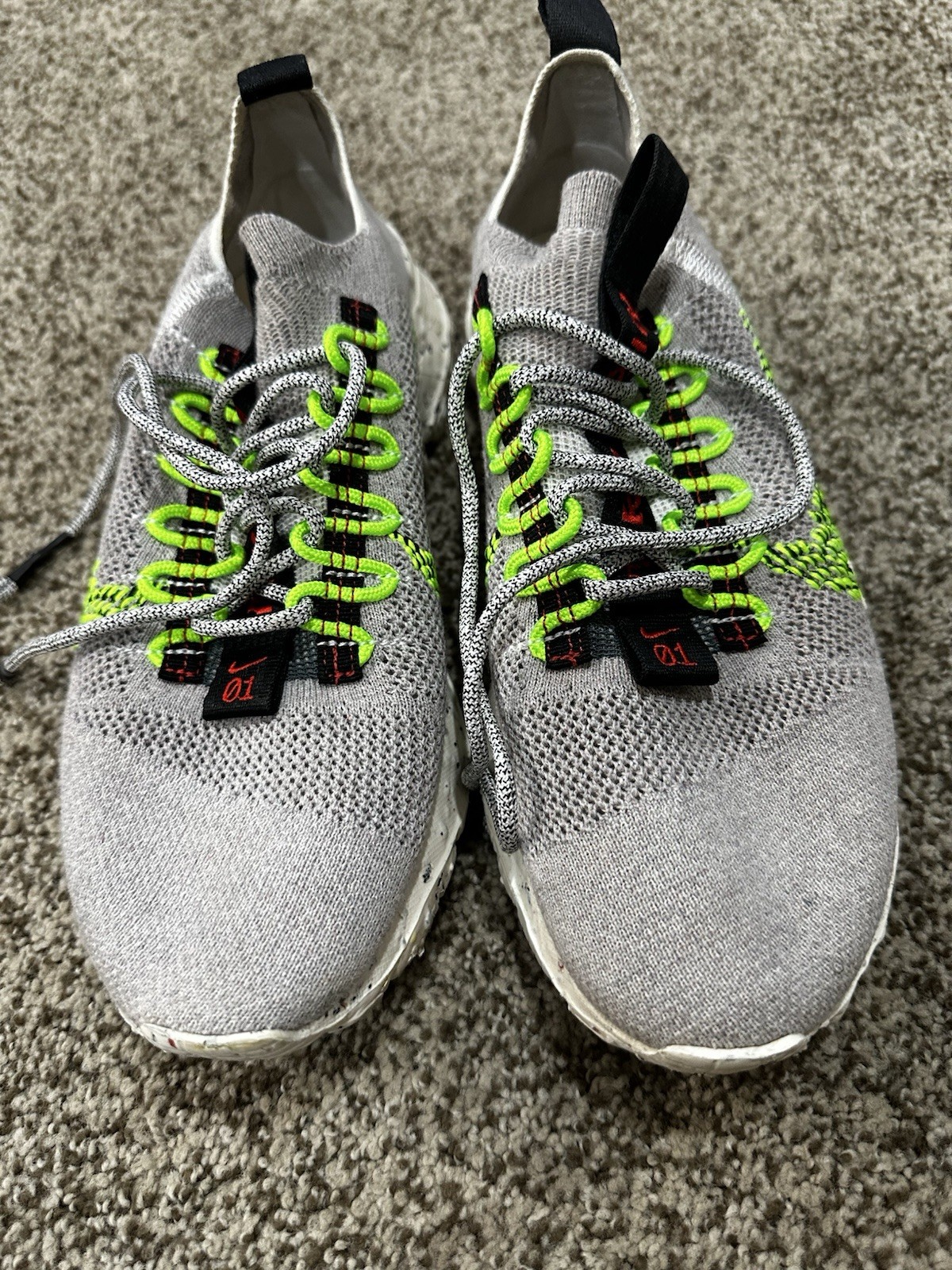 Size 8 – Nike Space Hippie 01 Vast Grey/Black/White/Electric Green