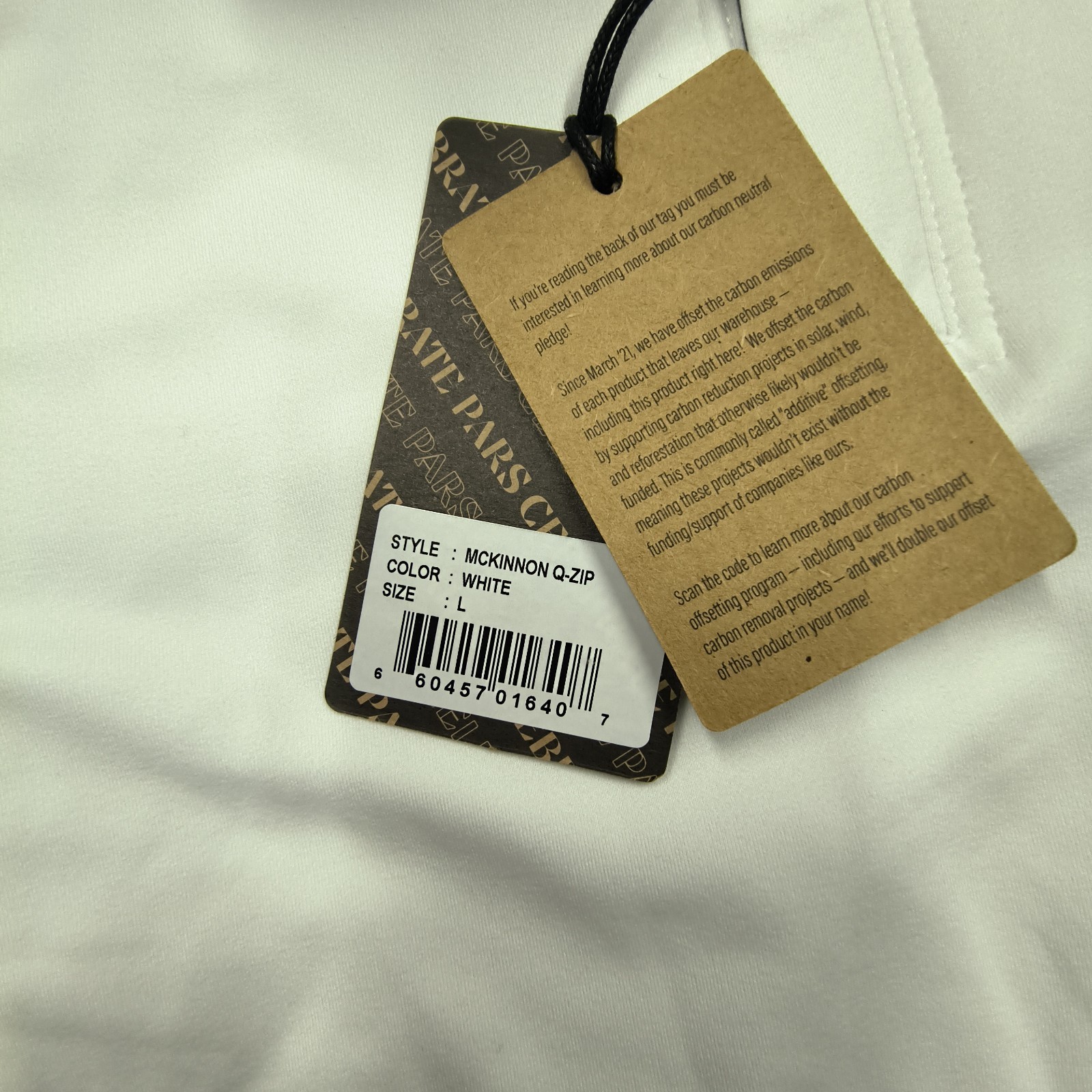 Swannies McKinnon Q Quarter Zip Men’s L White 1/4 Zip Mock Neck Golf Pullover