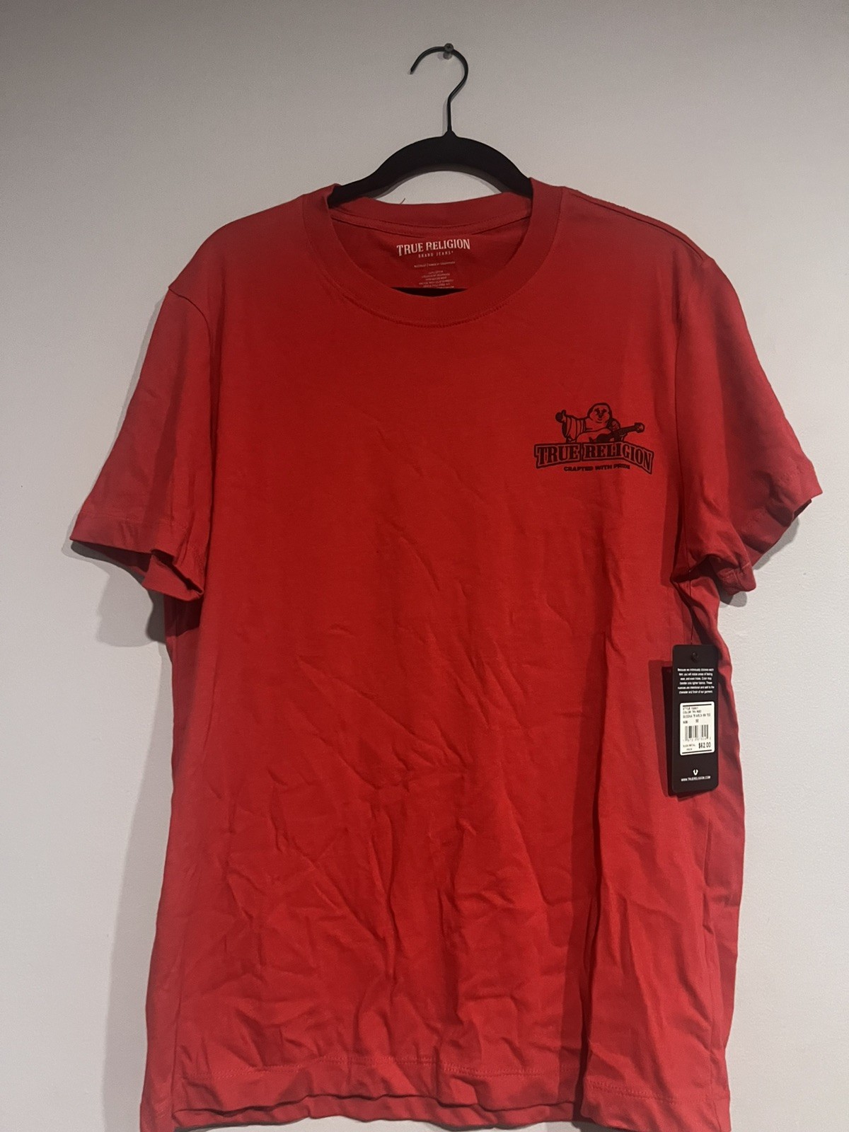 True Religion Shirt Mens Medium red Buddha Graphic