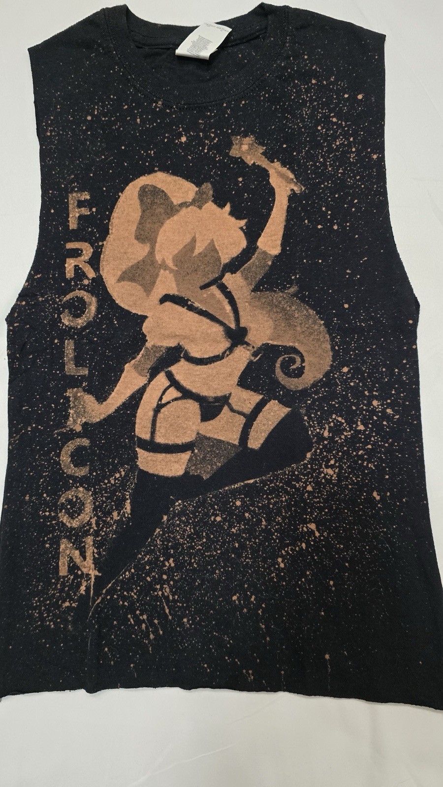 Frolicon Atlanta Kink Convention 2019 Tee Bleach Dyed Sleeveless Tank Top Small