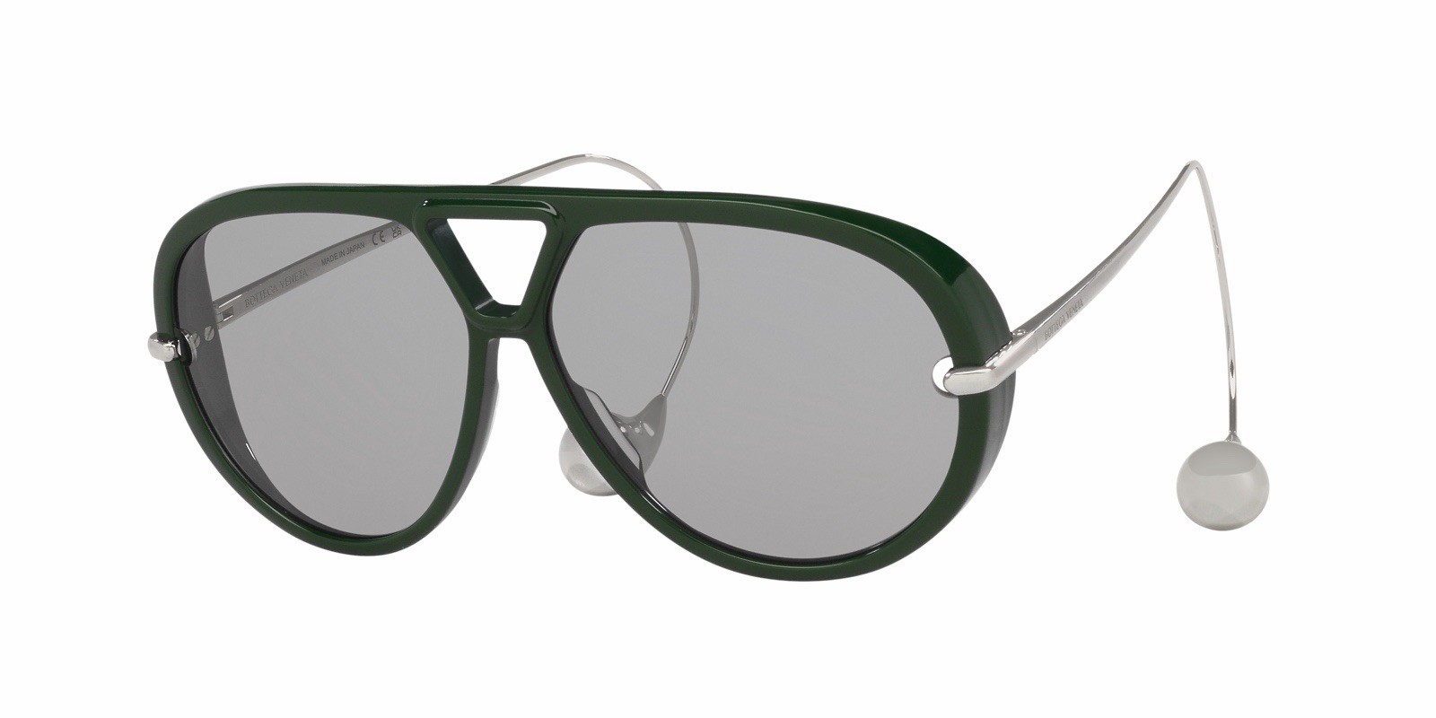 Bottega Veneta Drop Aviators black & silver Sunglasses Unisex