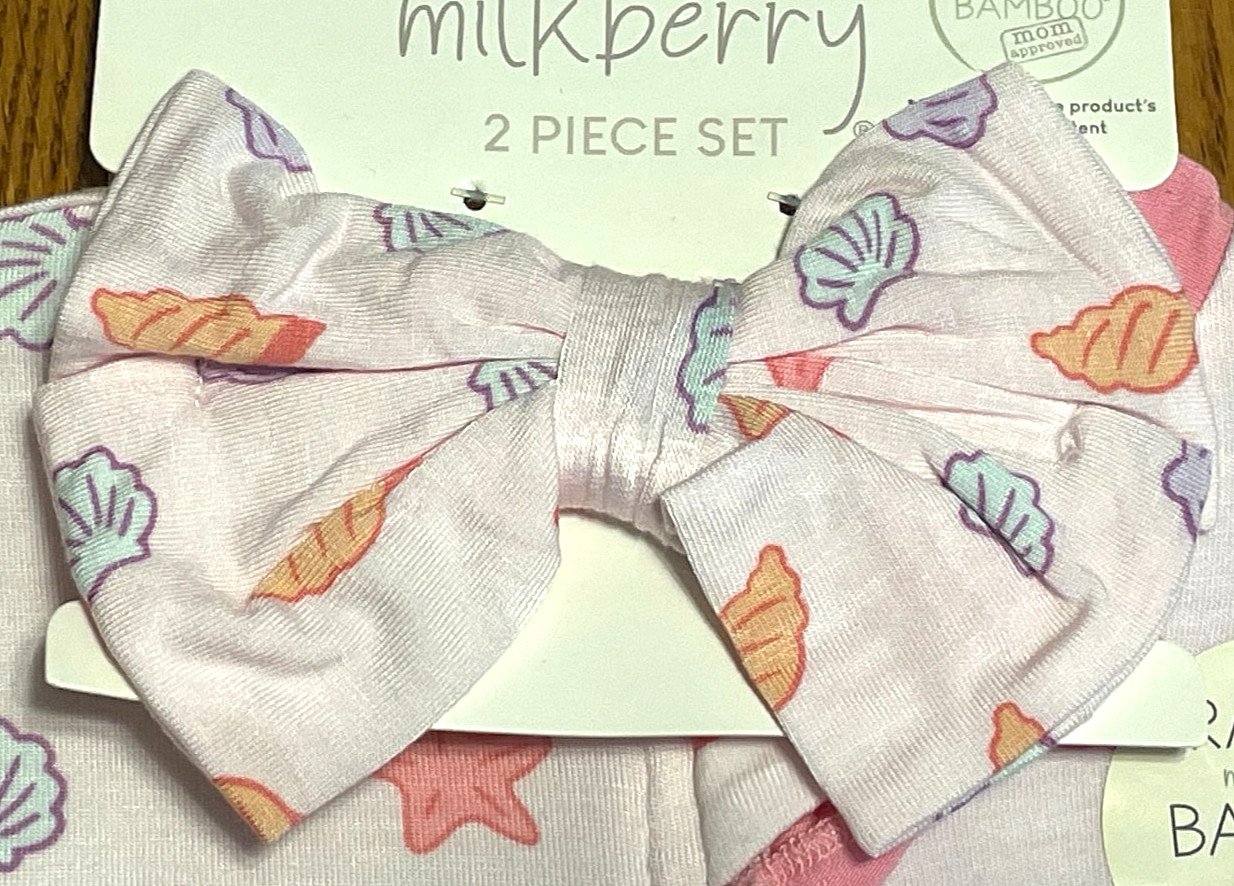 Milkberry Bamboo Shells Beach Sleeper Ruffles 2 Way Zipper New Girl Baby 0-3M