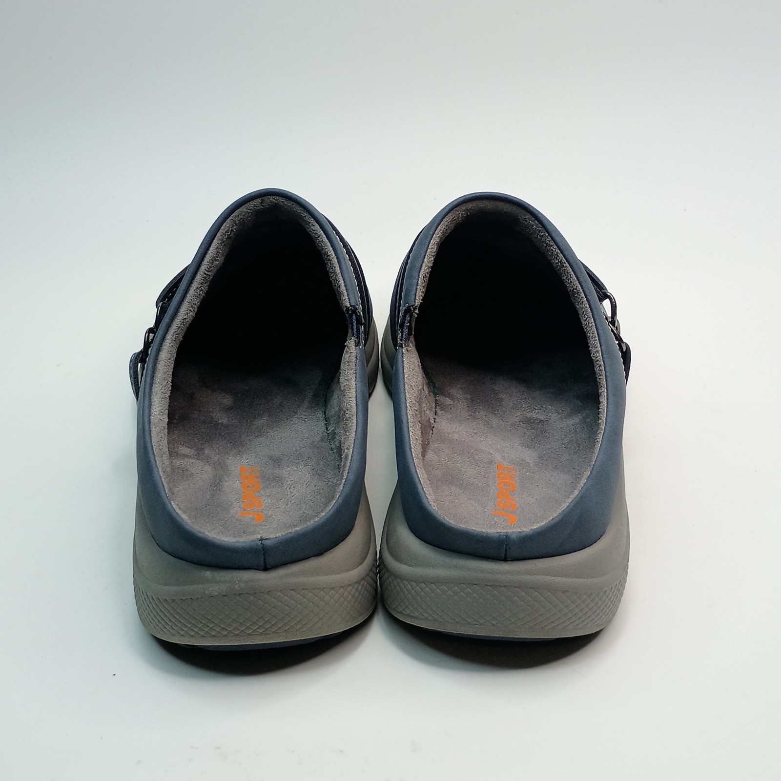 J Sport Gina Mules Women Size 8 Navy Blue Cushioned Memory Foam S5GNA73