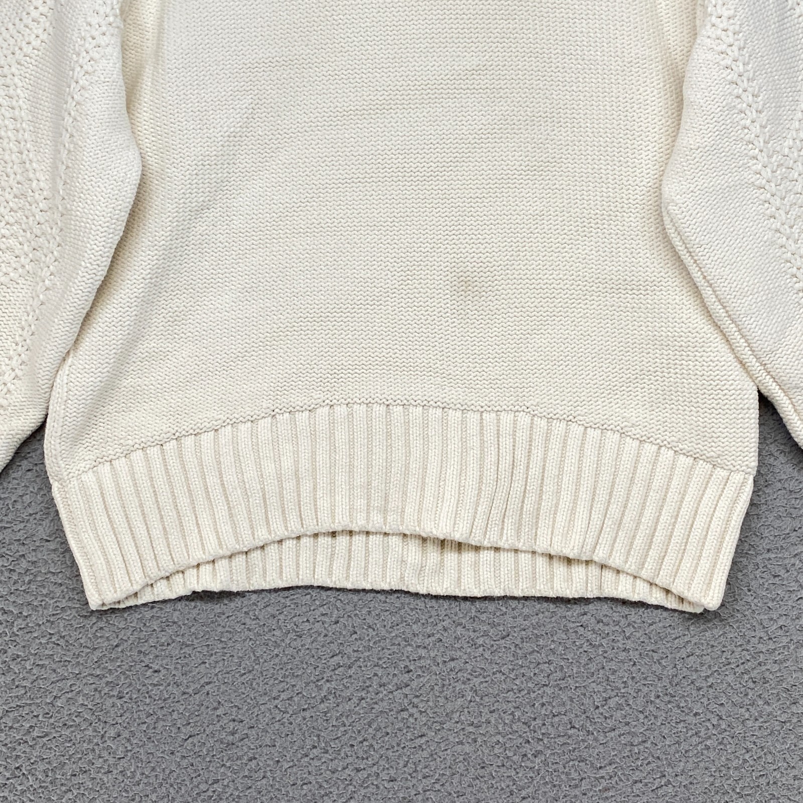 Everlane Sweater Womens Small Boxy Mock Neck Cream Knit Neutral Pullover Ivory