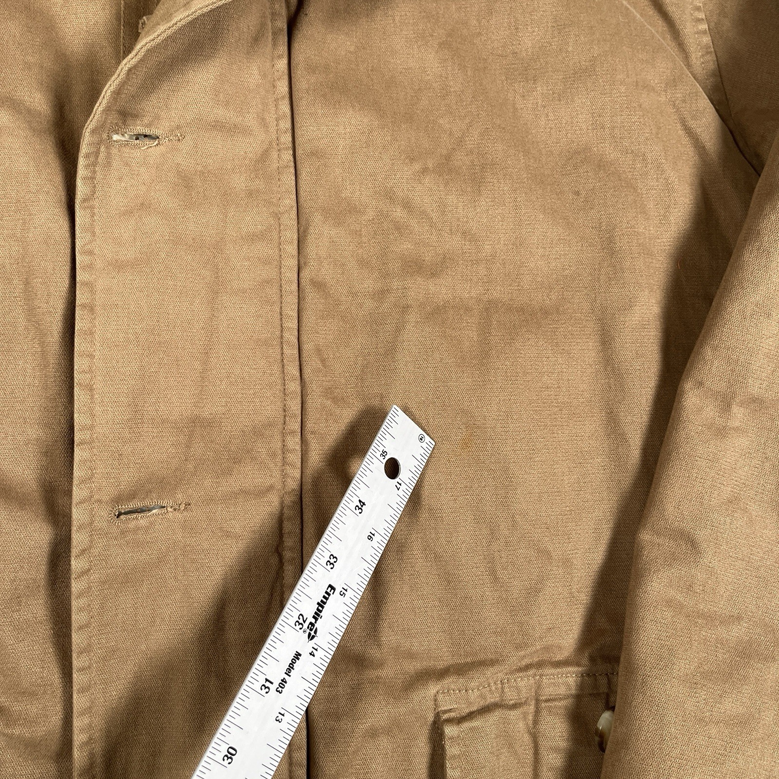 VTG Sundance Chore Jacket Men L 100% Cotton Barn Coat Removable Corduroy Collar
