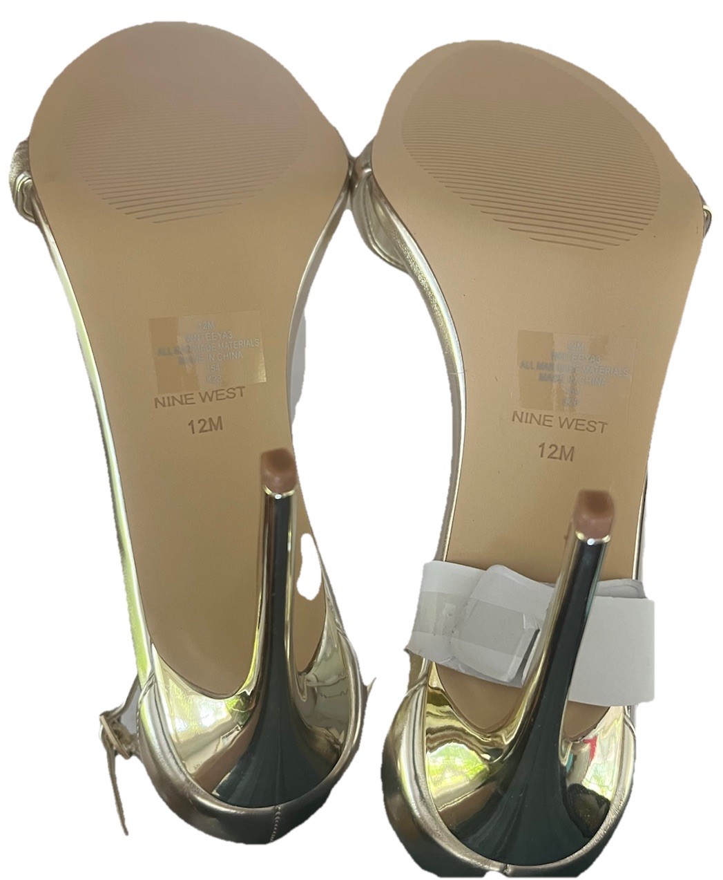 Women’s Nine West Gold High Heels Size 12