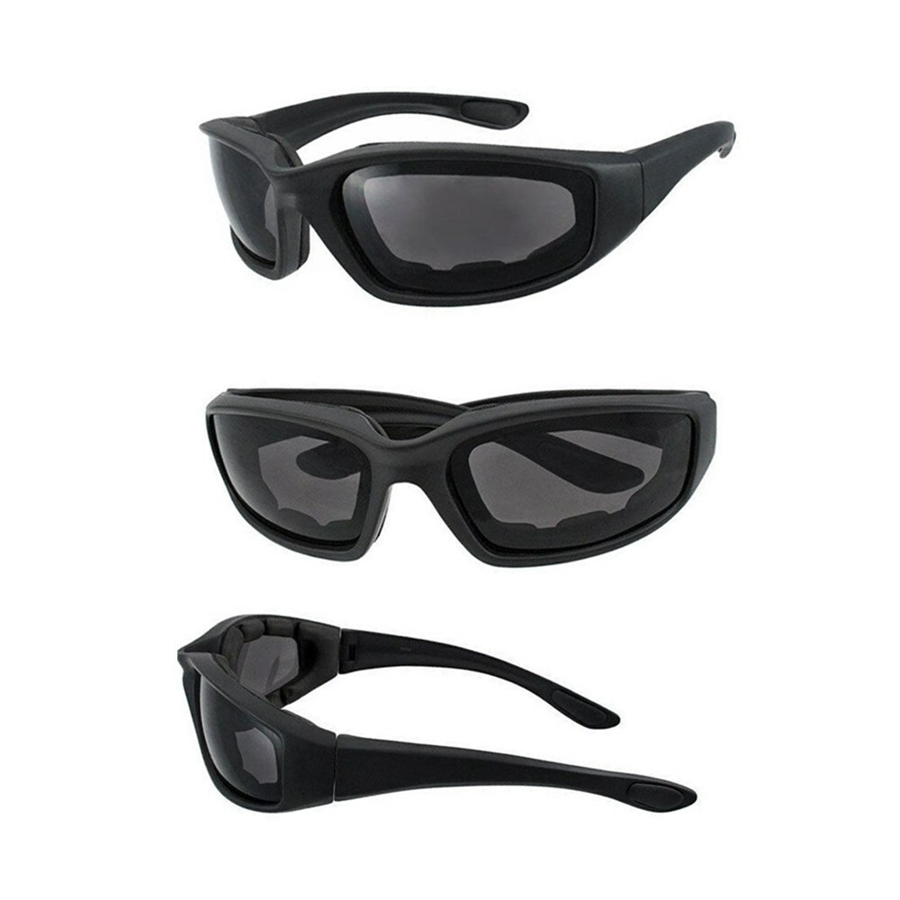 Gray Chopper Foam Padded Motorcycle Riding Glasses Sunglasses Windproof Goggles