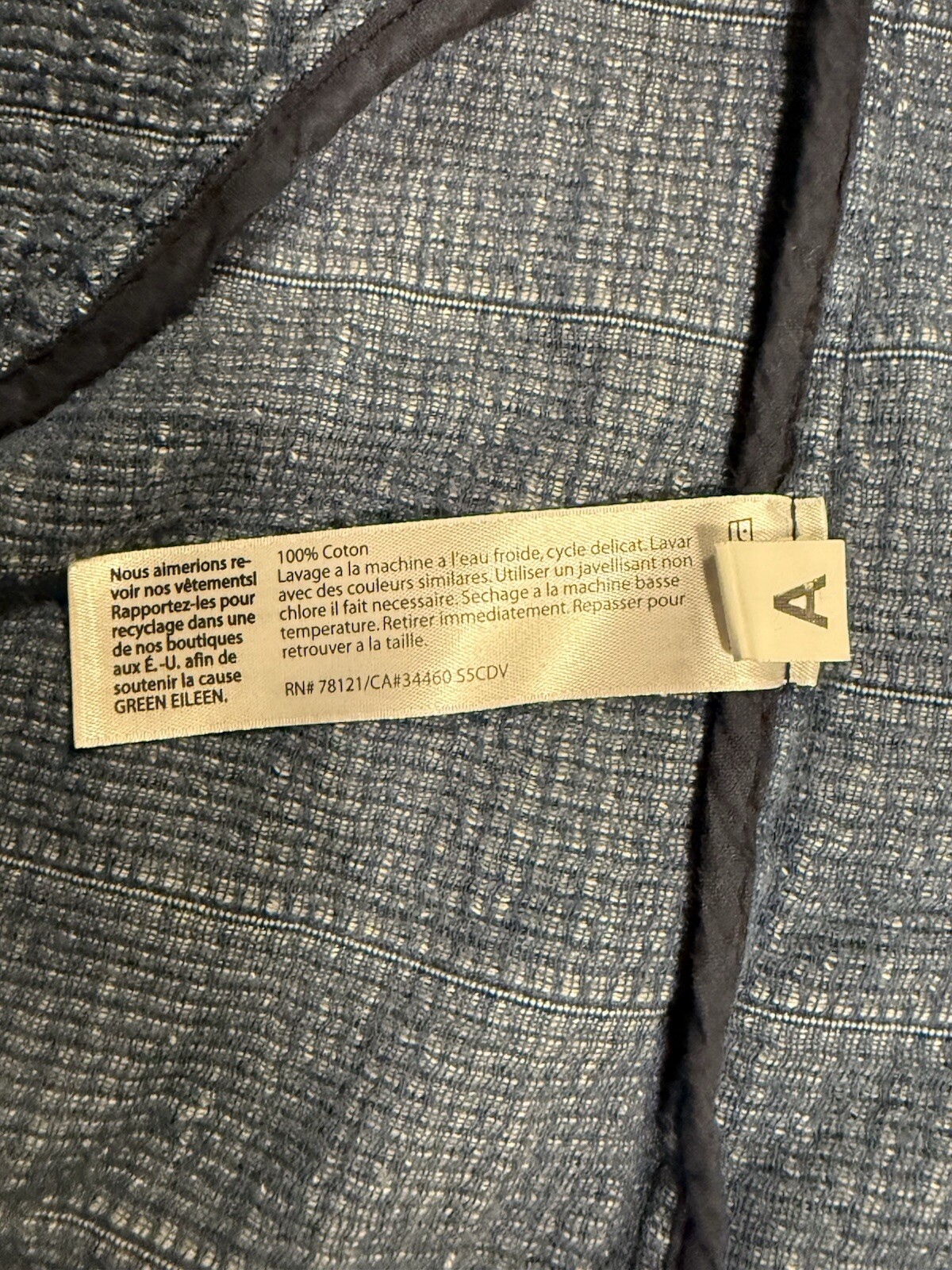 The Fisher Project Eileen Fisher Indigo Blue Light Barn Coat Chore Jacket Small